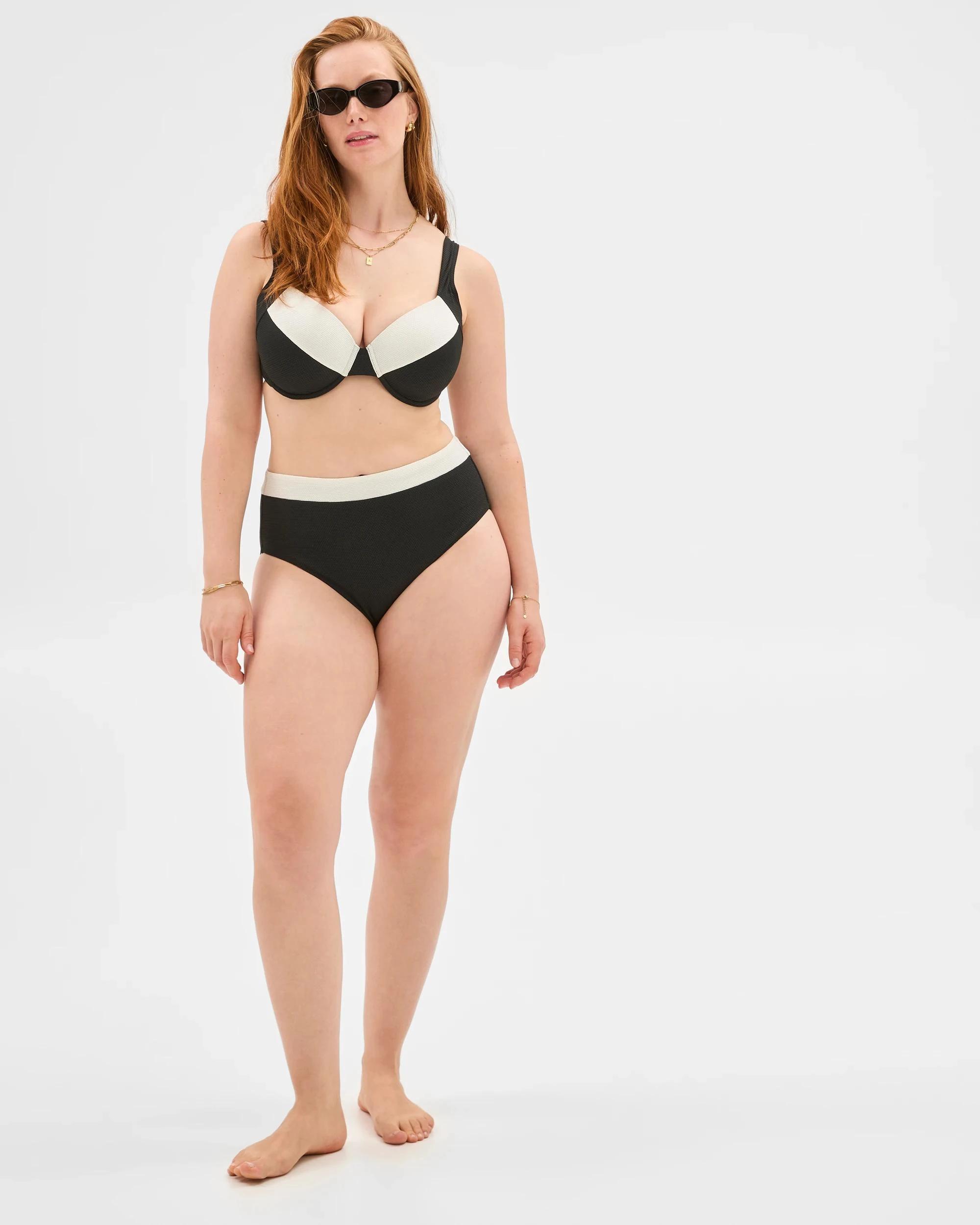 8 Target Balconette Honeycomb Underwire Bikini Top - Shape Your Body BLACK / WHITE, 8 of 10