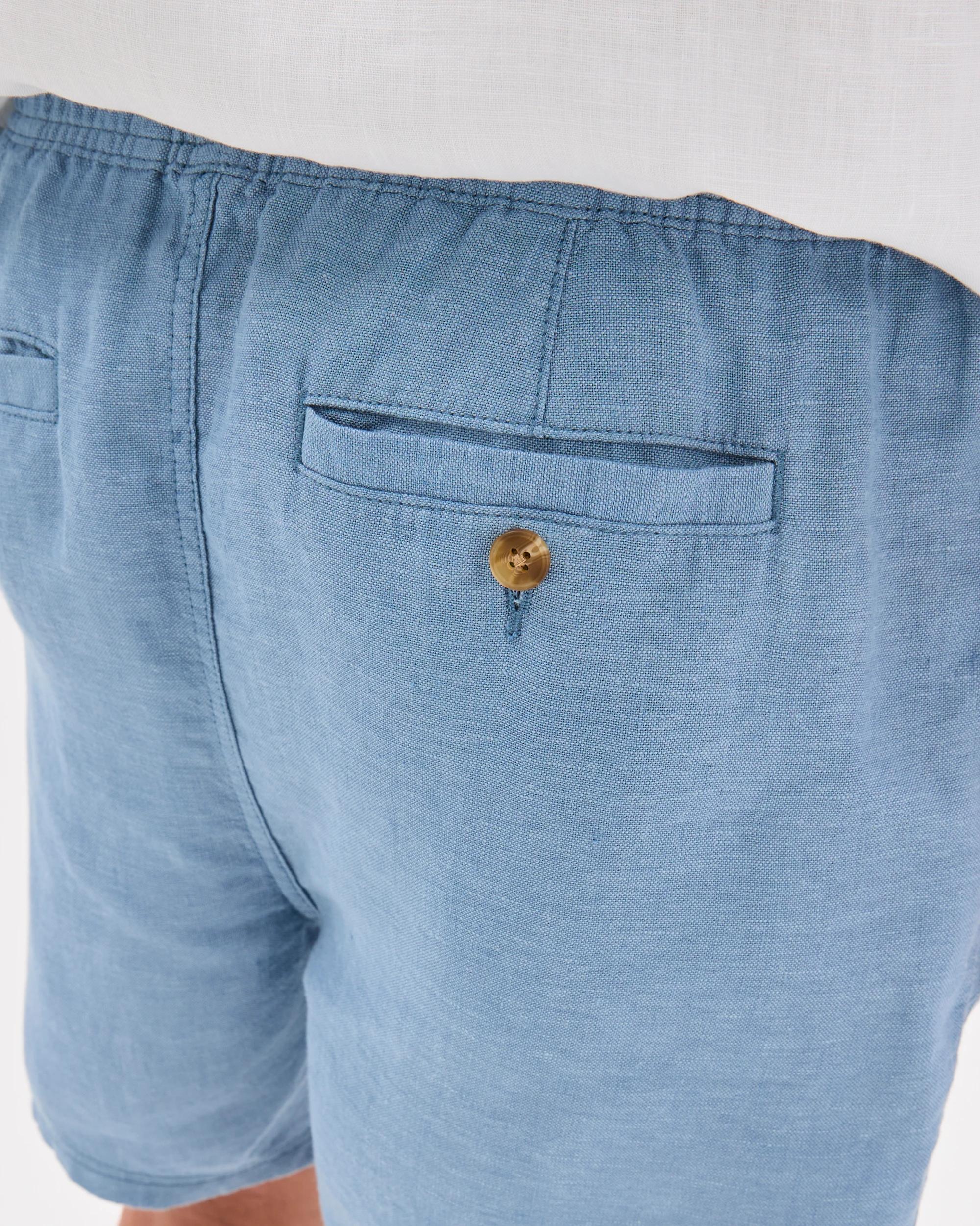 5 Target Man European Linen Shorts DENIM BLUE, 5 of 6
