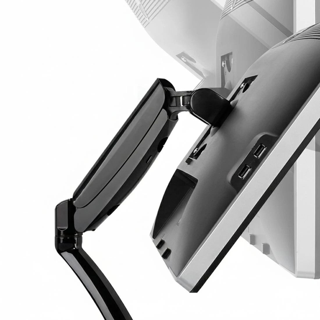 8 Artiss Monitor Arm Gas Spring Dual Desk Mount Screen Holder - Black, 8 of 9