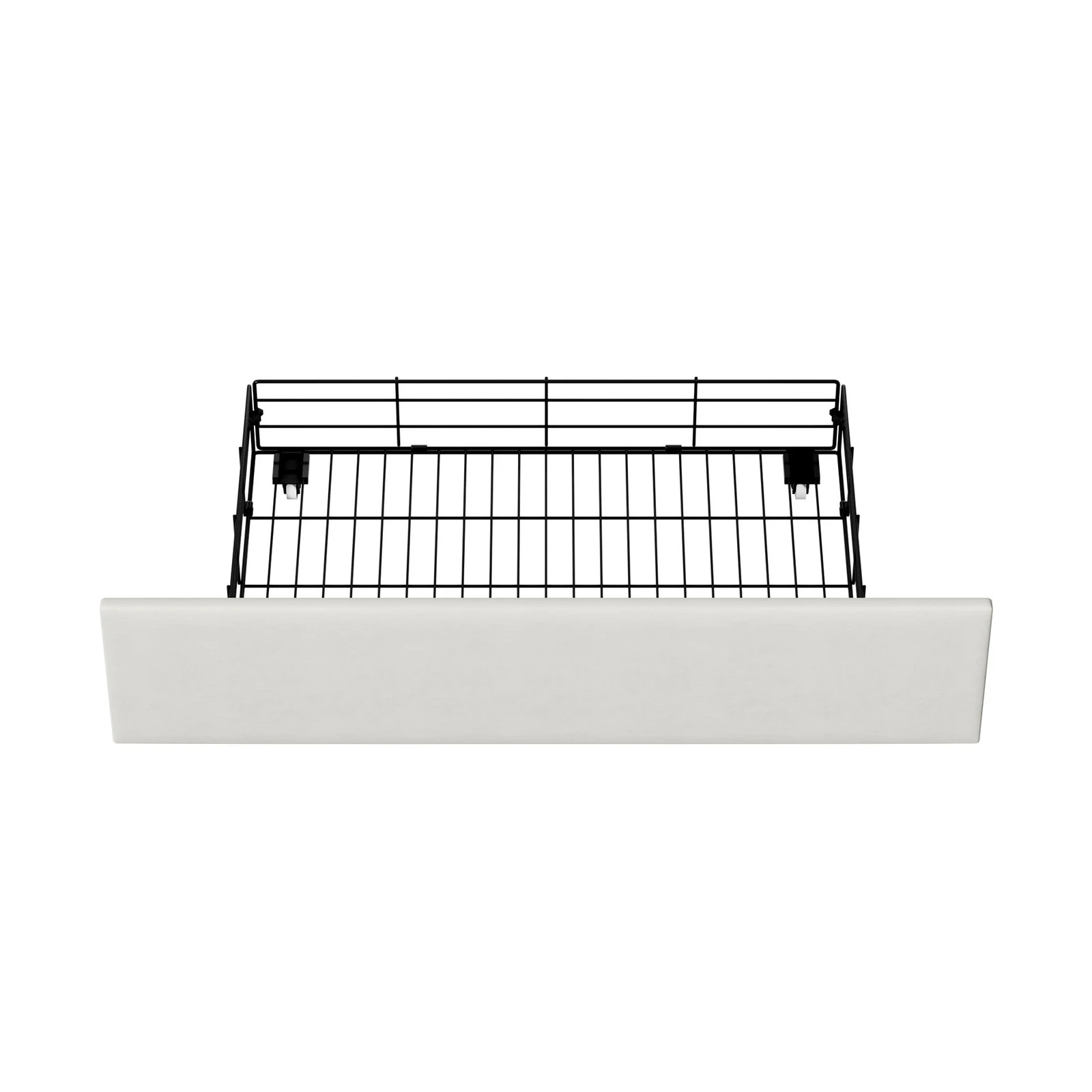 4 Oikiture Bed Frame Trundle Storage Metal Drawers Set of 4 - White, 4 of 8
