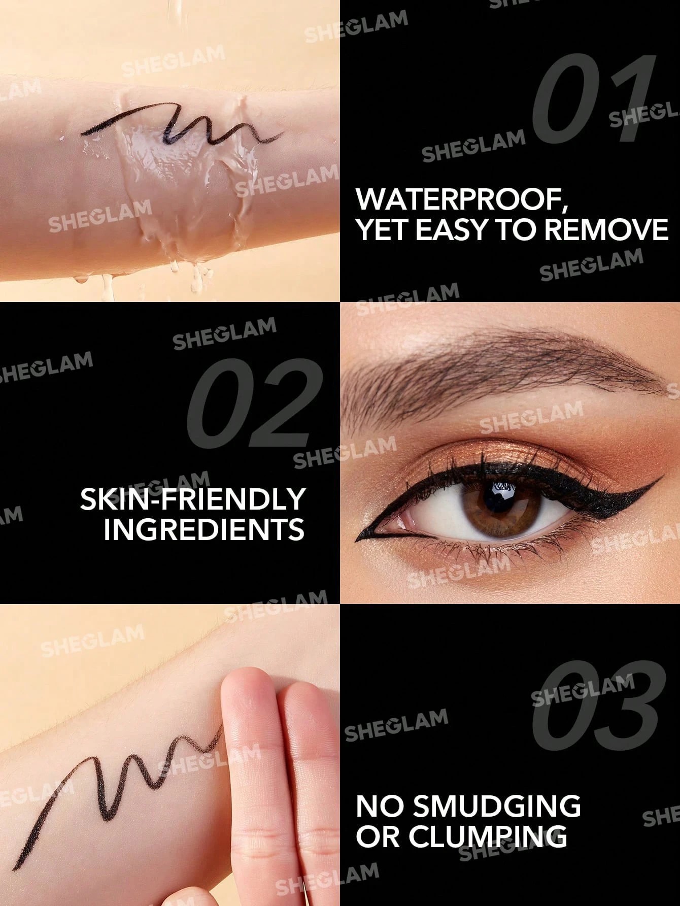 3 SHEGLAM Eye Affinity Waterproof Eyeliner - Black, 3 of 6