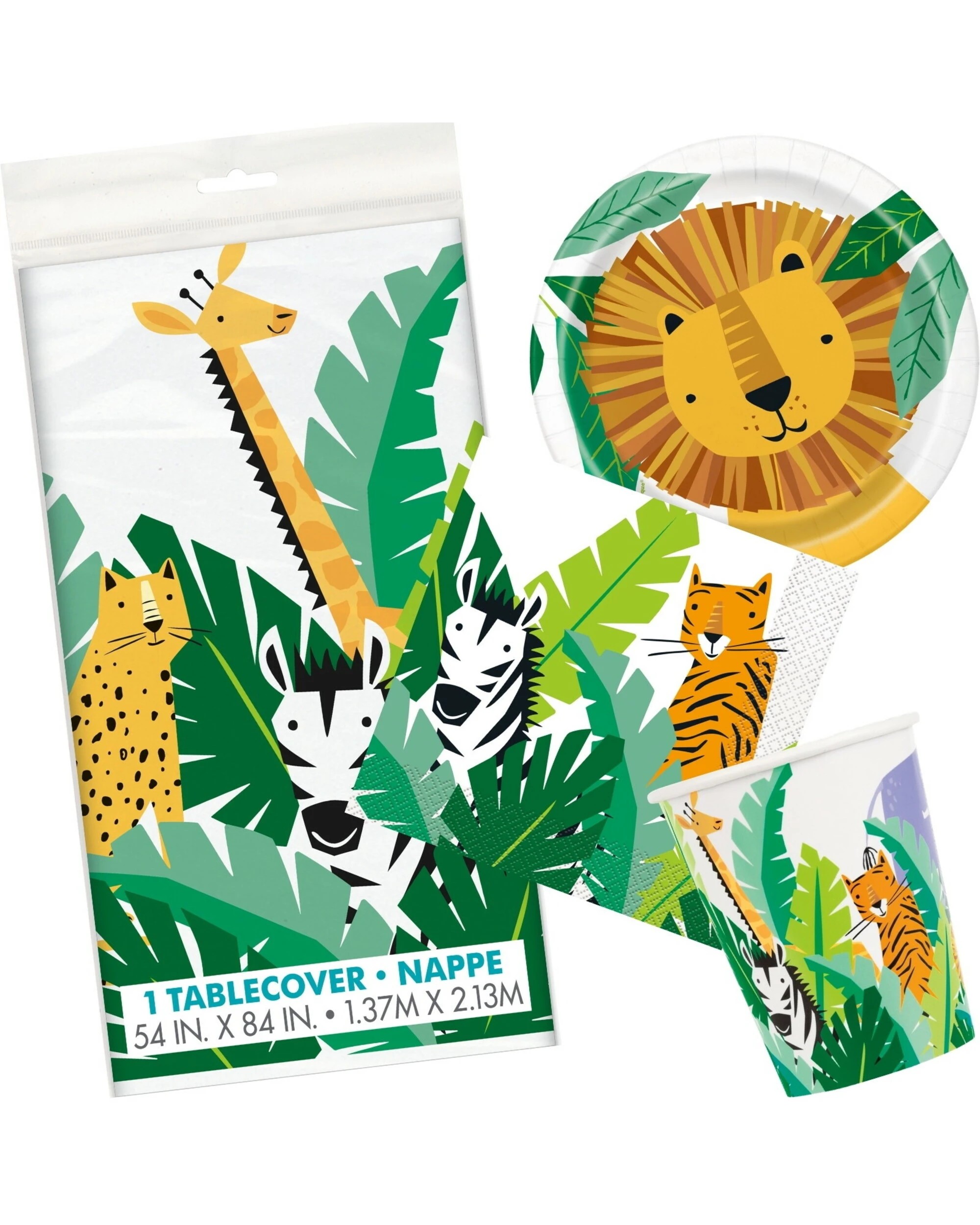 1 Unique Animal Safari Party Starter Set For 8 Guests, 1 of 1