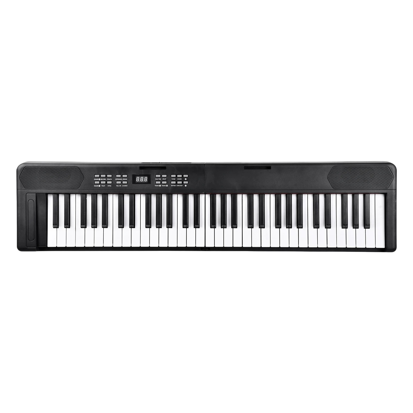 4 Advwin 61-Key Foldable Electronic Keyboard Piano Portable Digital Piano - Black, 4 of 8
