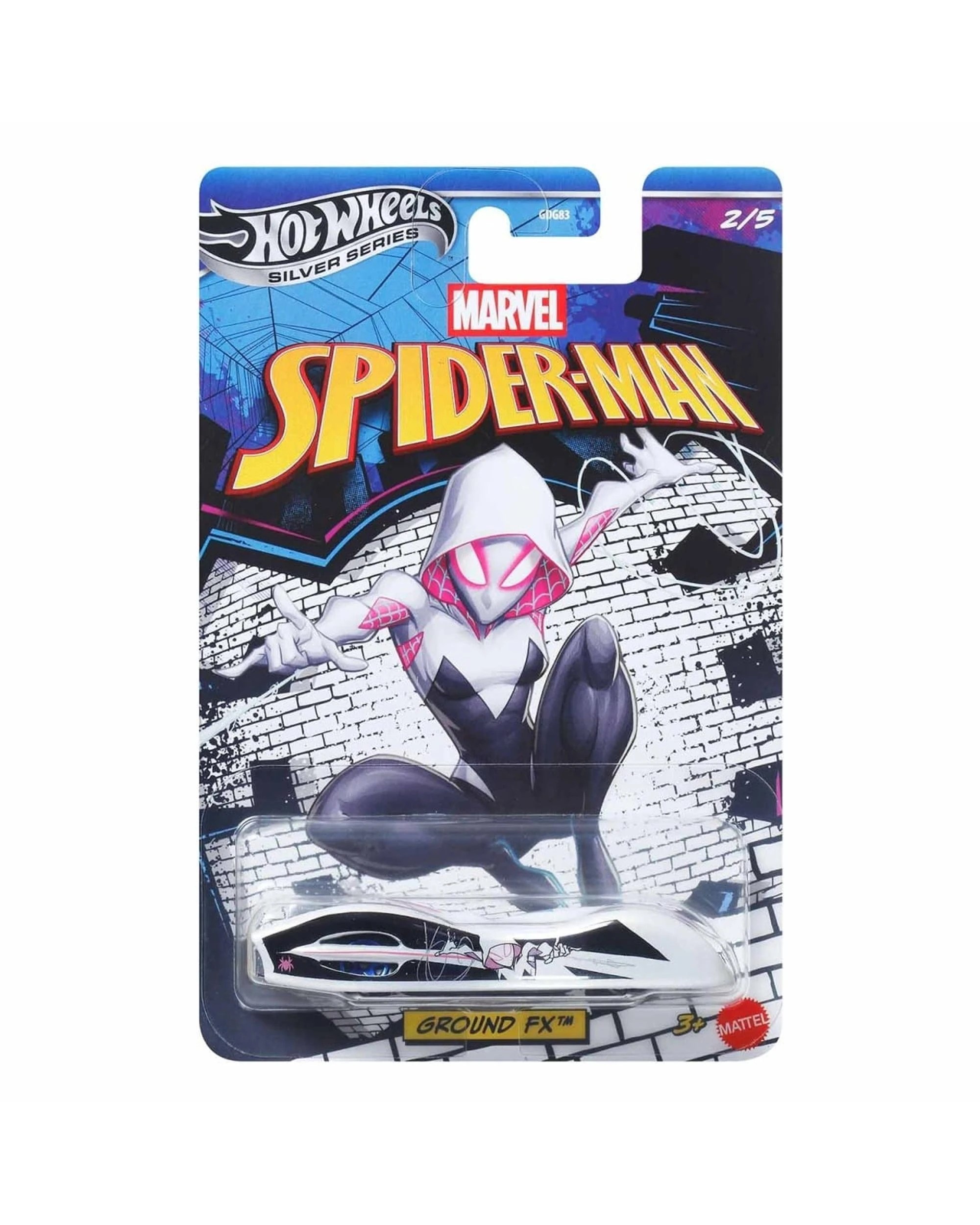 1 Hot Wheels Silver Series Marvel Spider-Man Ghost Spider Ground FX Diecast Vehicle, 1 of 5