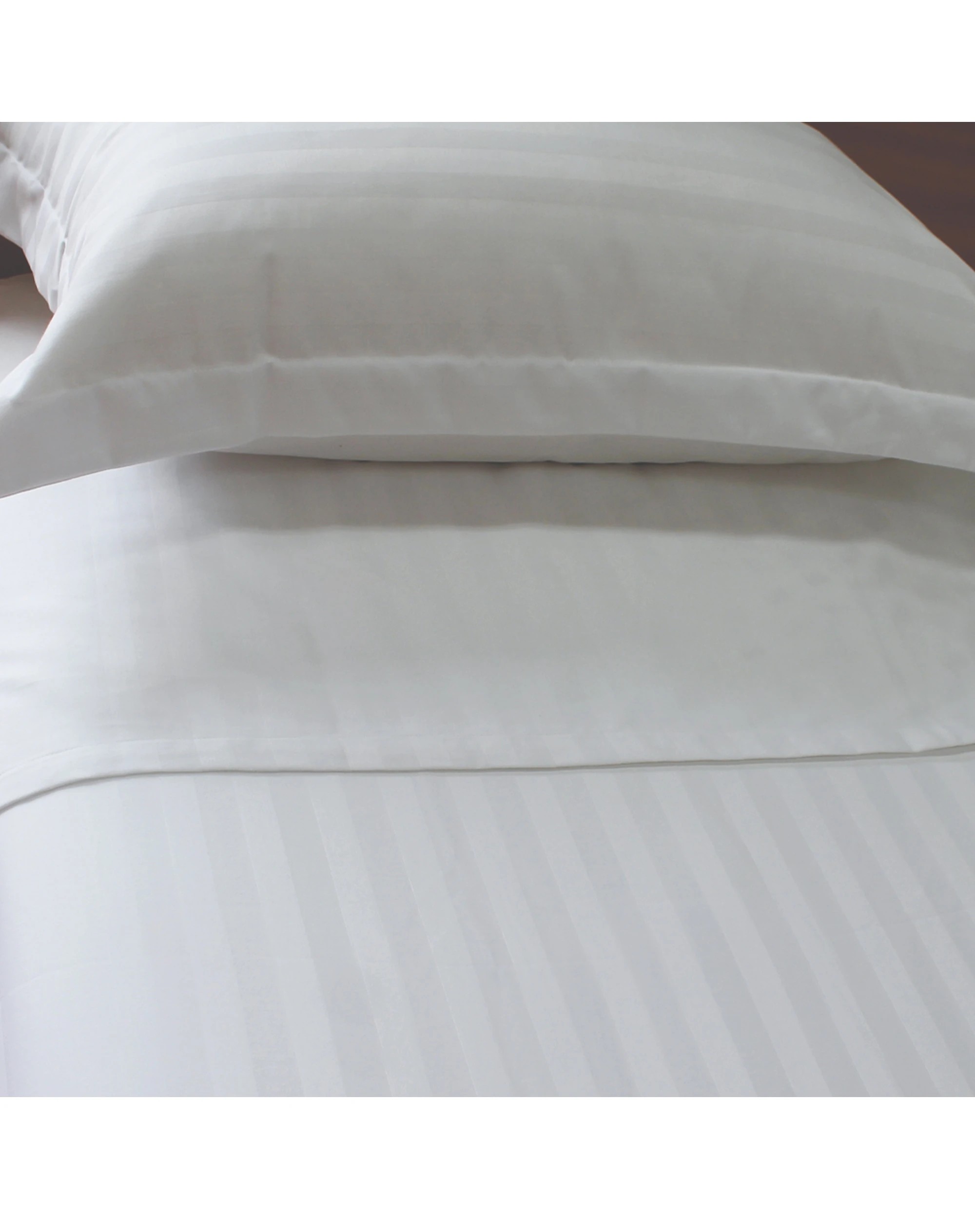 1 Jason Commercial Satin Stripe Flat/Top Sheet 180x285cm - Single Bed - White, 1 of 1