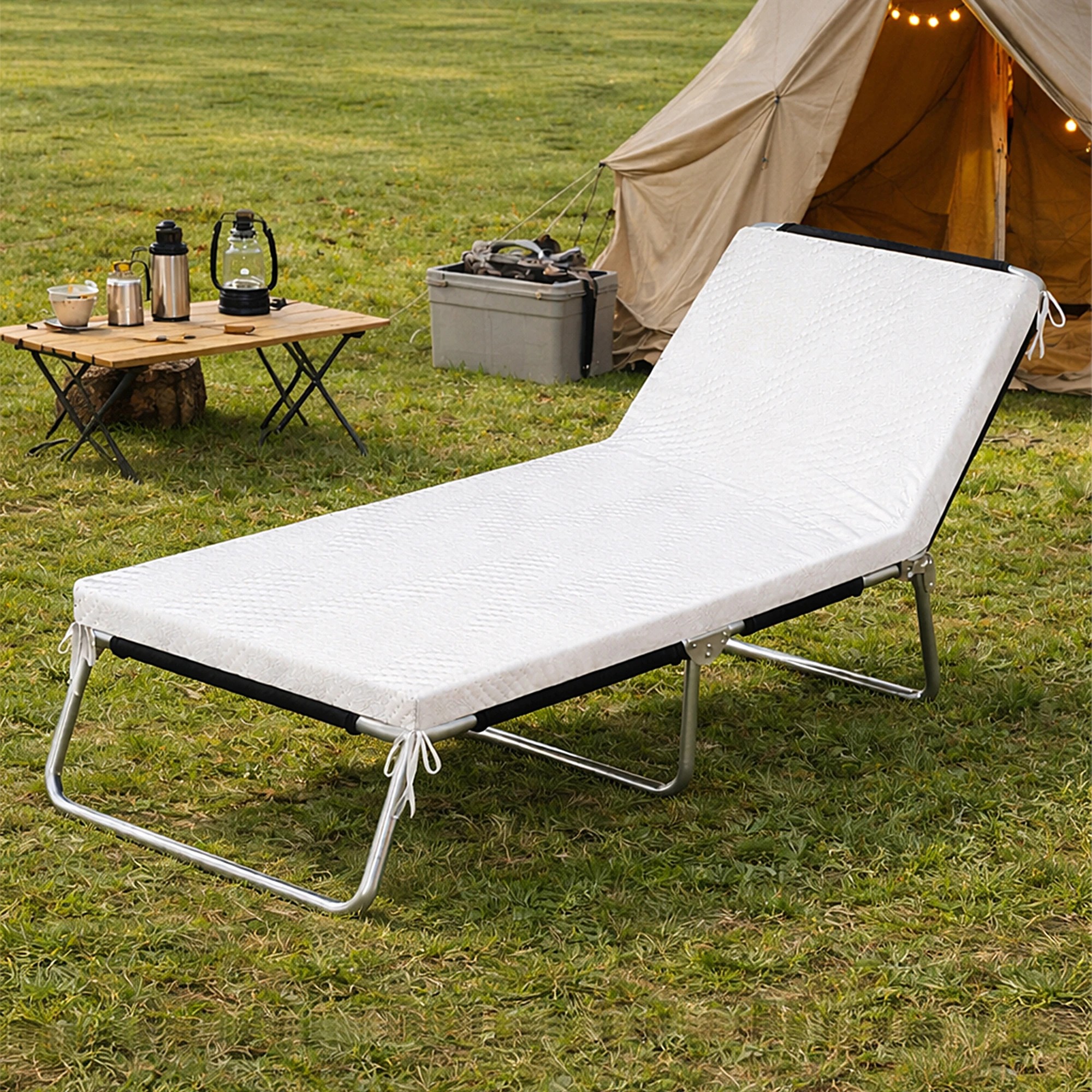 8 Dreamz Single Foam Mattress Topper For Camping Bed - Twin Bed, 8 of 9