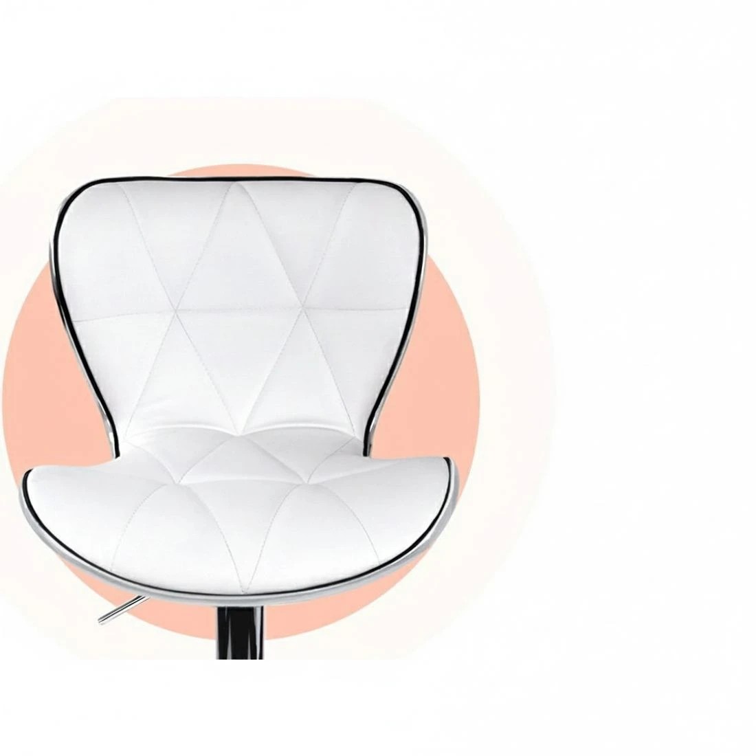 5 Artiss 4x Bar Stools Gas Lift Leather Seat - White, 5 of 6