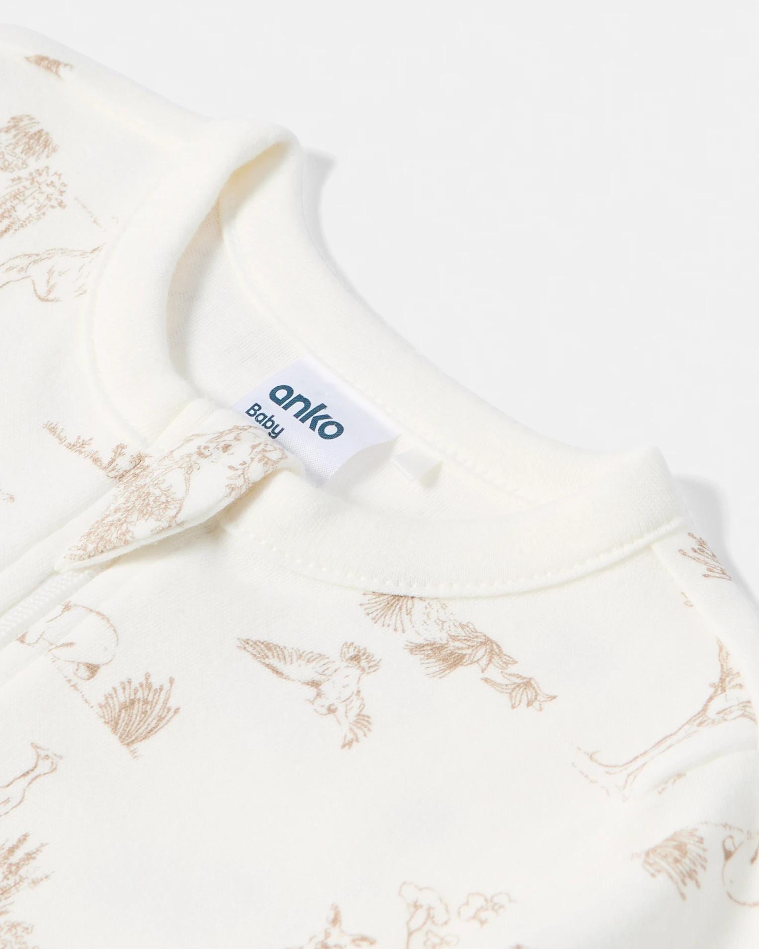 6 3 Pack Australian Cotton Coveralls Wht Anml, 6 of 8