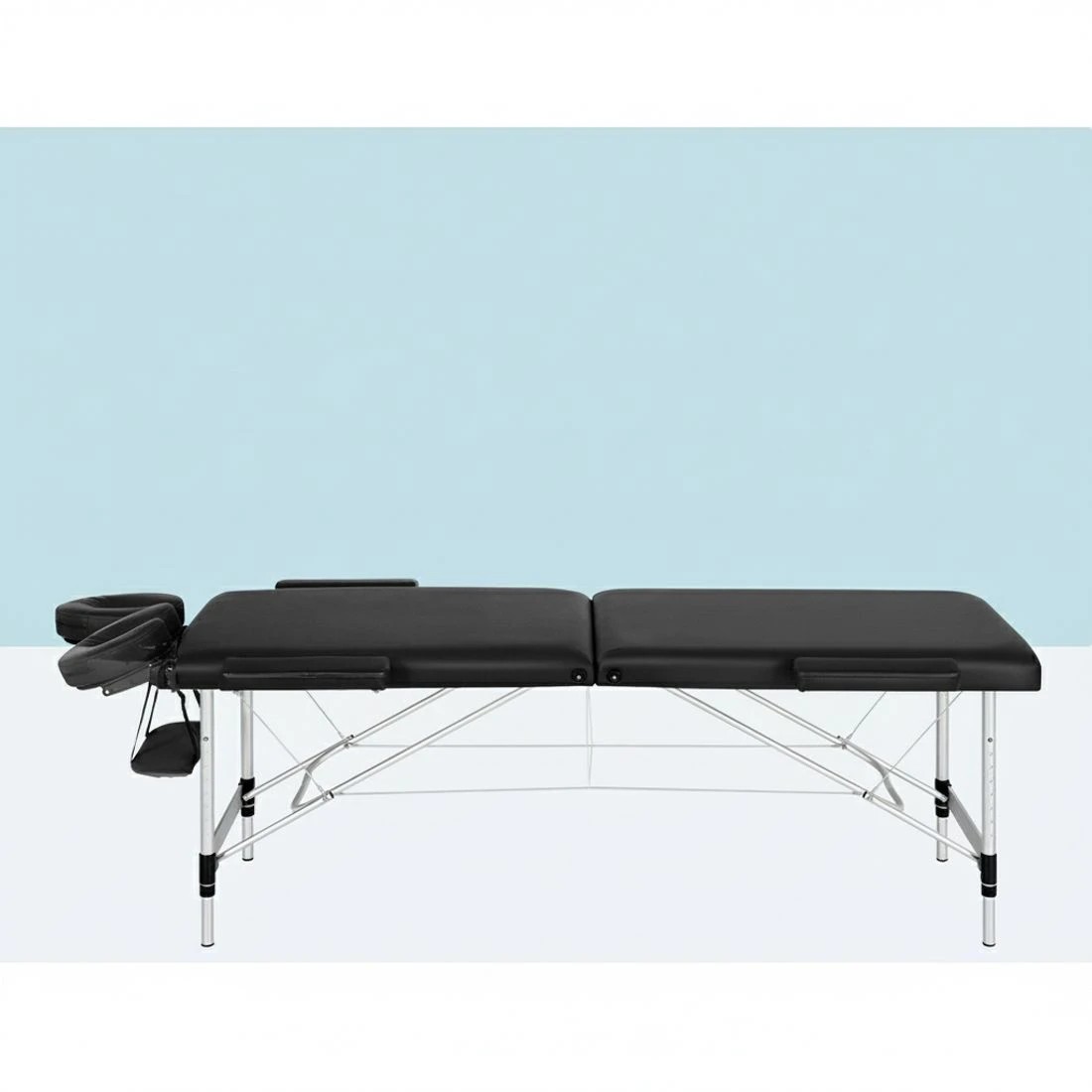5 Zenses Massage Table 65cm Portable 3 Fold Aluminium Beauty Bed - Black, 5 of 6