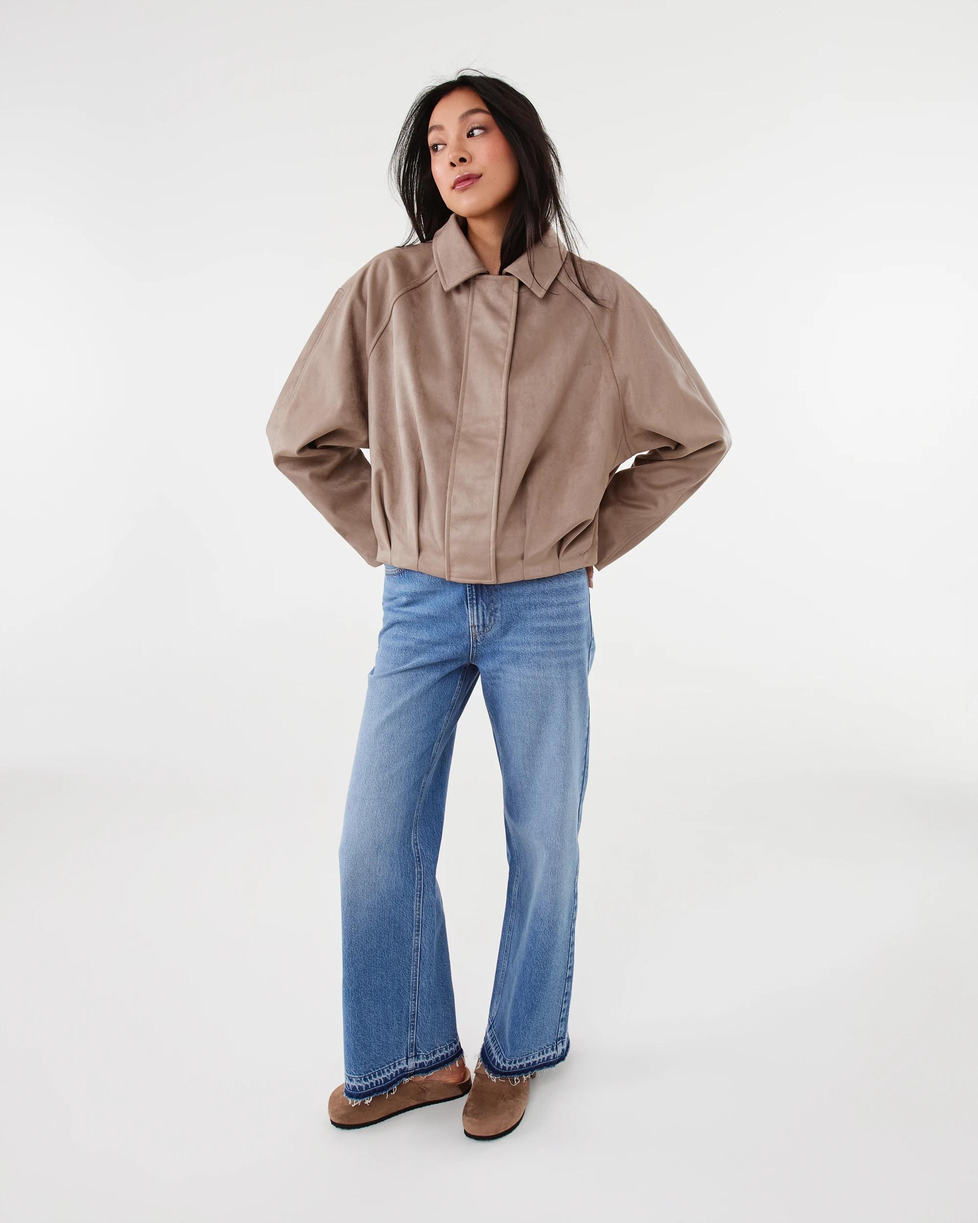 2 Straight Leg Undone Hem Jeans Mid Wash, 2 of 6