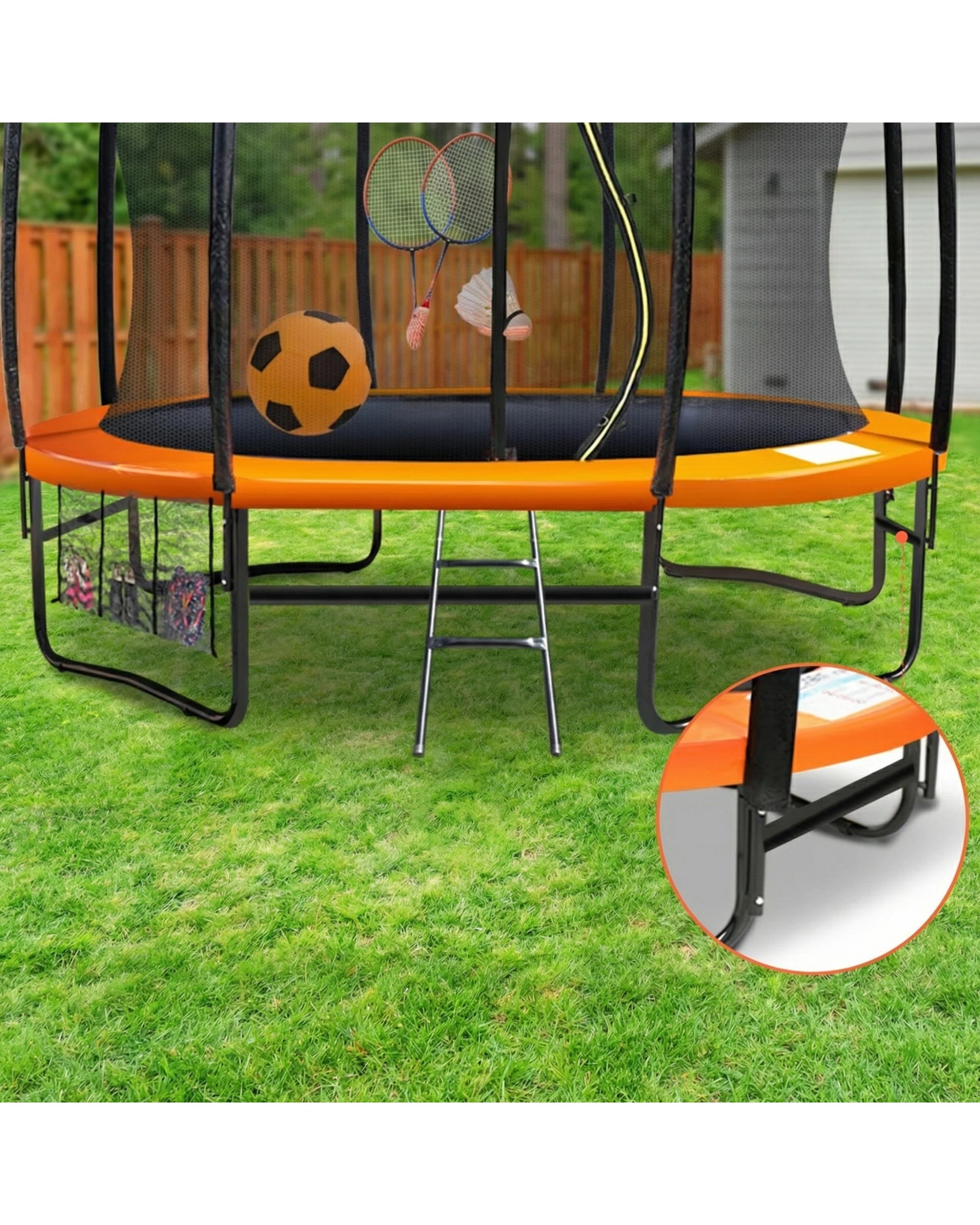 7 Kahuna Trampoline 8 ft with Roof - Orange, 7 of 7