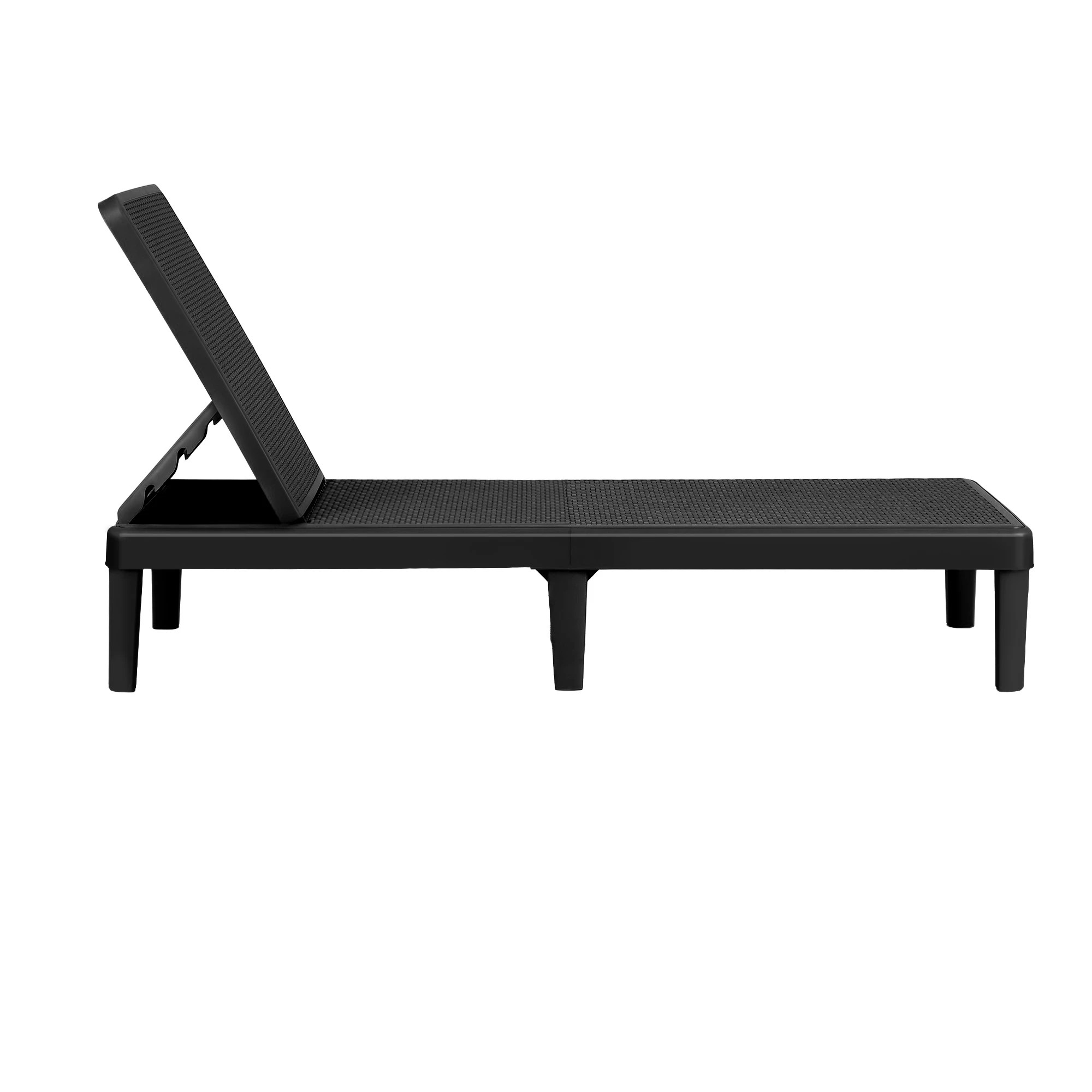 2 Gardeon Sun Lounge Adjustable Lounger Patio Outdoor Furniture Lightweight - Black, 2 of 7