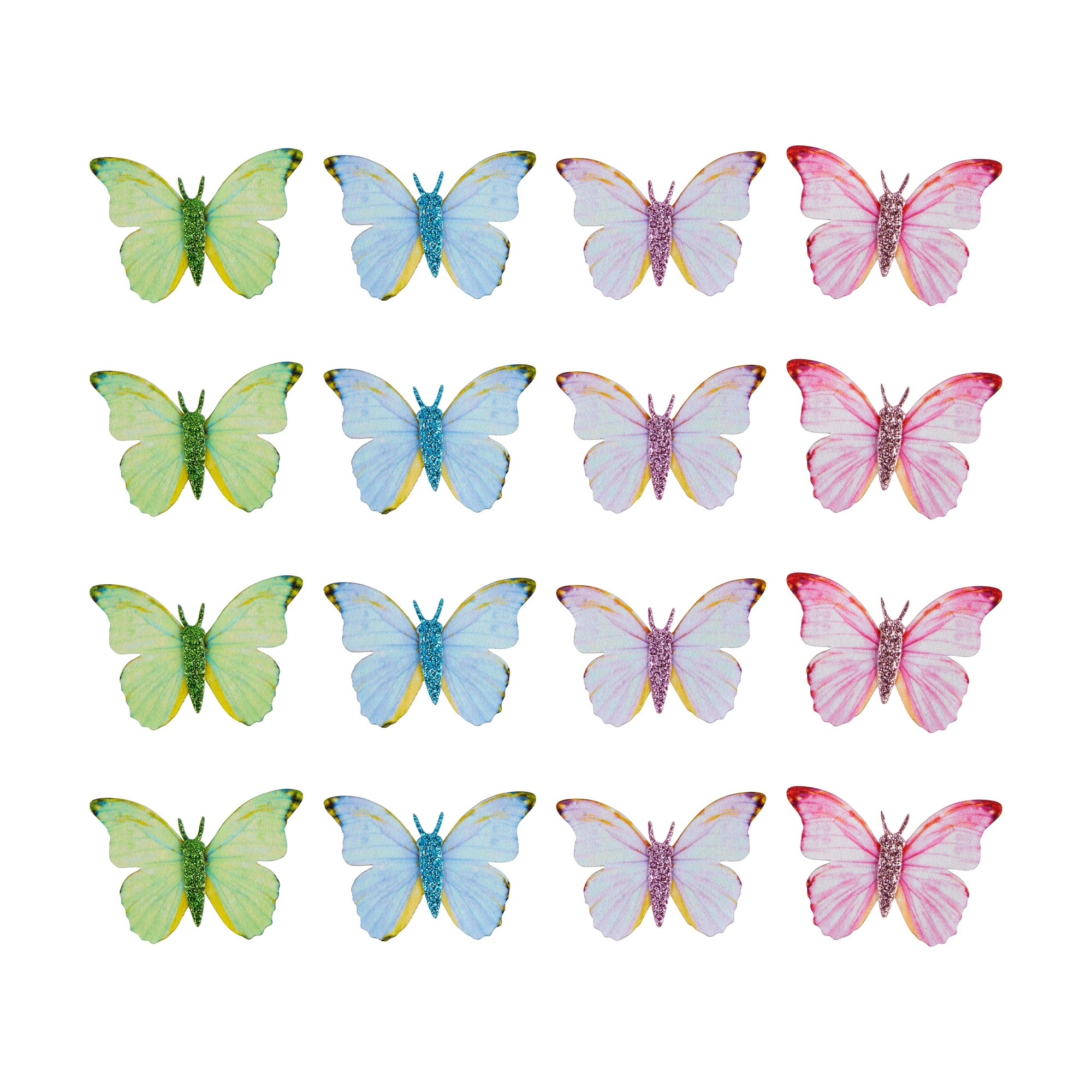 2 16 Piece Fabric Butterflies, 2 of 2