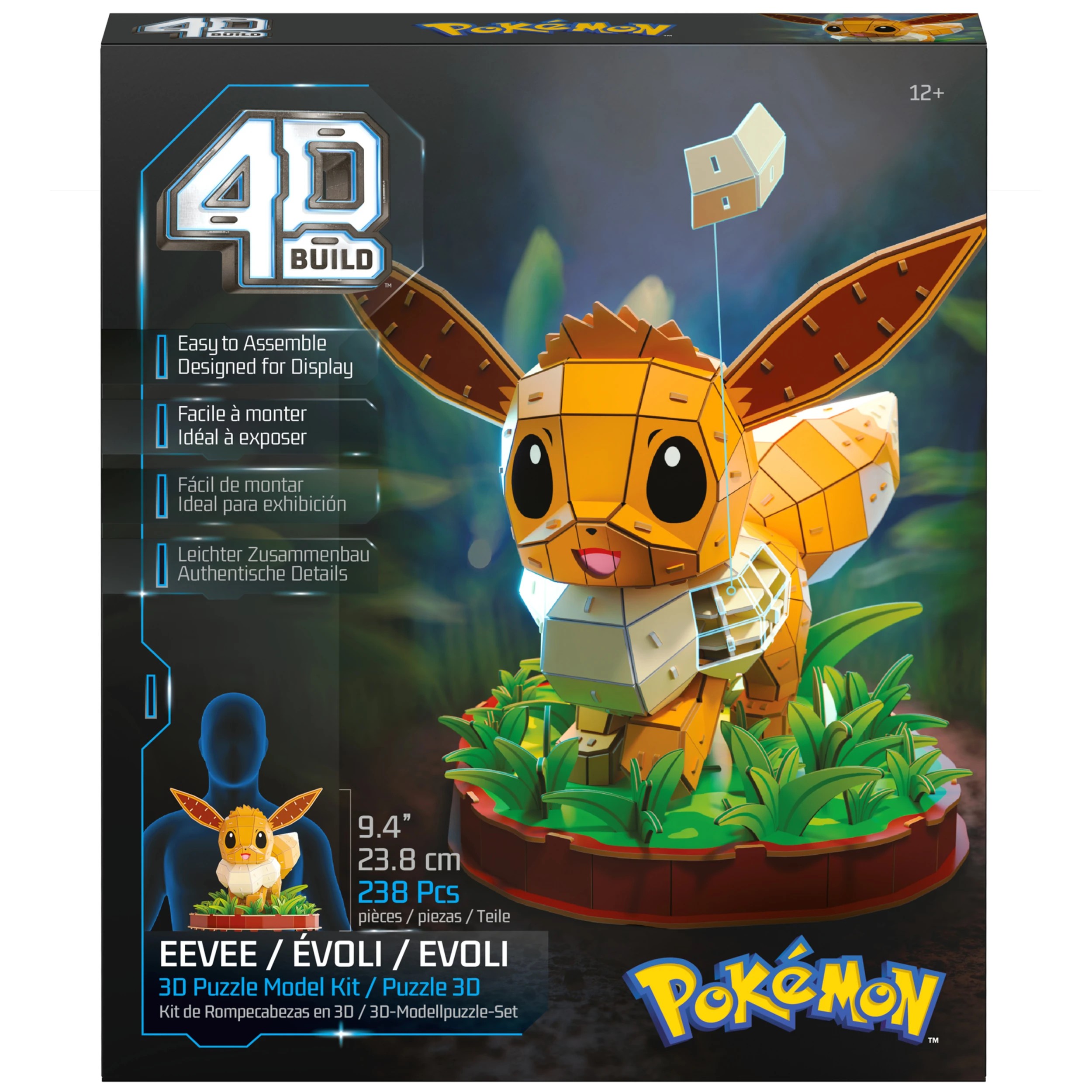 1 Pokemon 4D Build Eevee 3D Puzzle Model Kit, 1 of 7