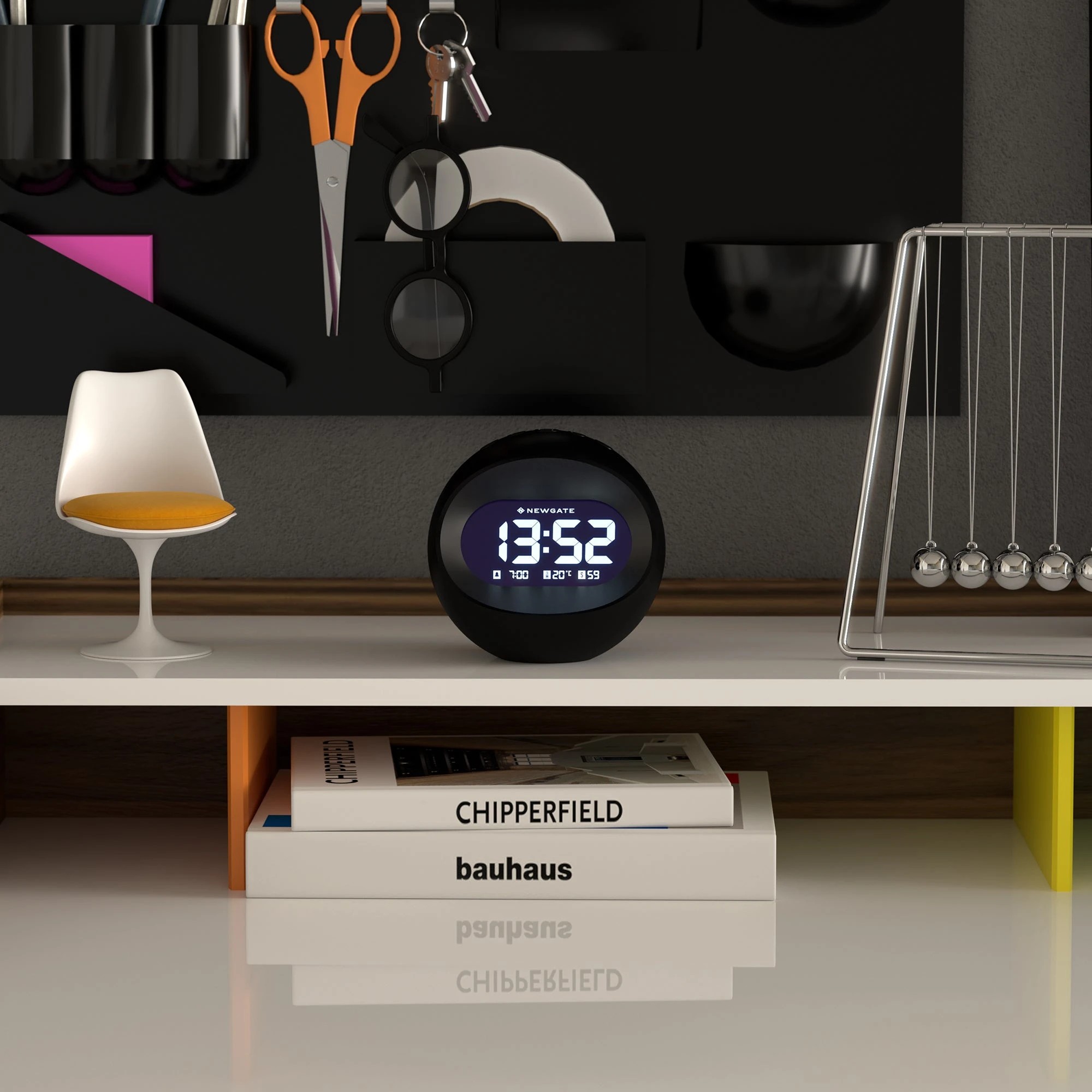 3 Newgate Centre Of The Earth Lcd Alarm Clock Black - Black, 3 of 3