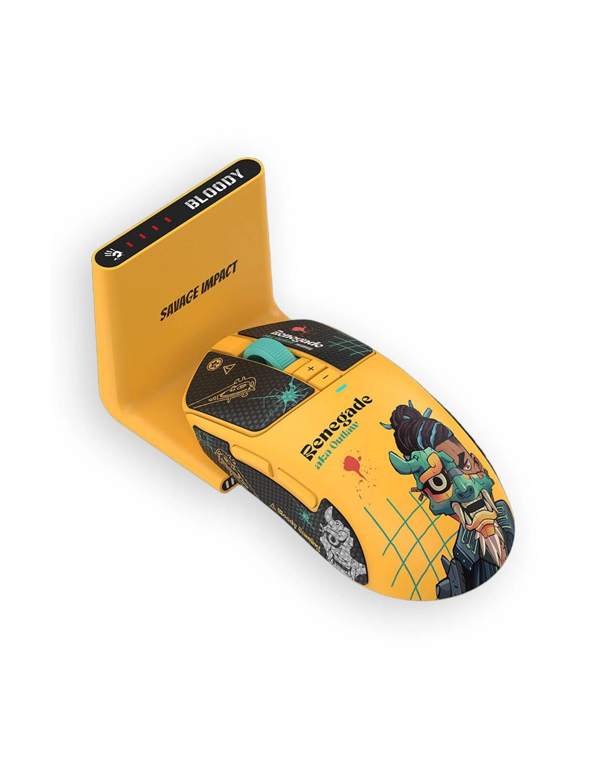 2 Bloody R72 Ultra Duo Renegade Sunset Full Size RapidSnap Wireless Gaming Mouse, 2 of 5