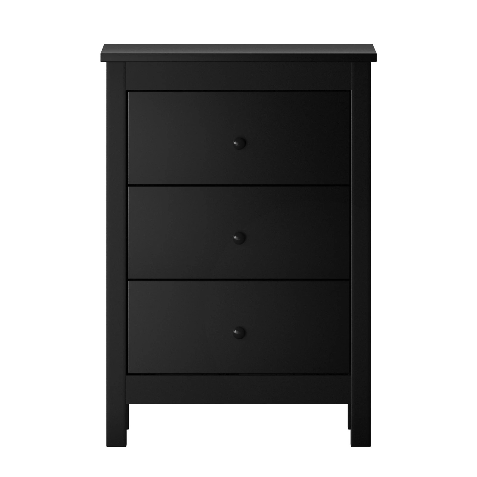 8 Oikiture Bedside Table 3 Drawers Storage Cabinet Nightstand
 - Black, 8 of 10