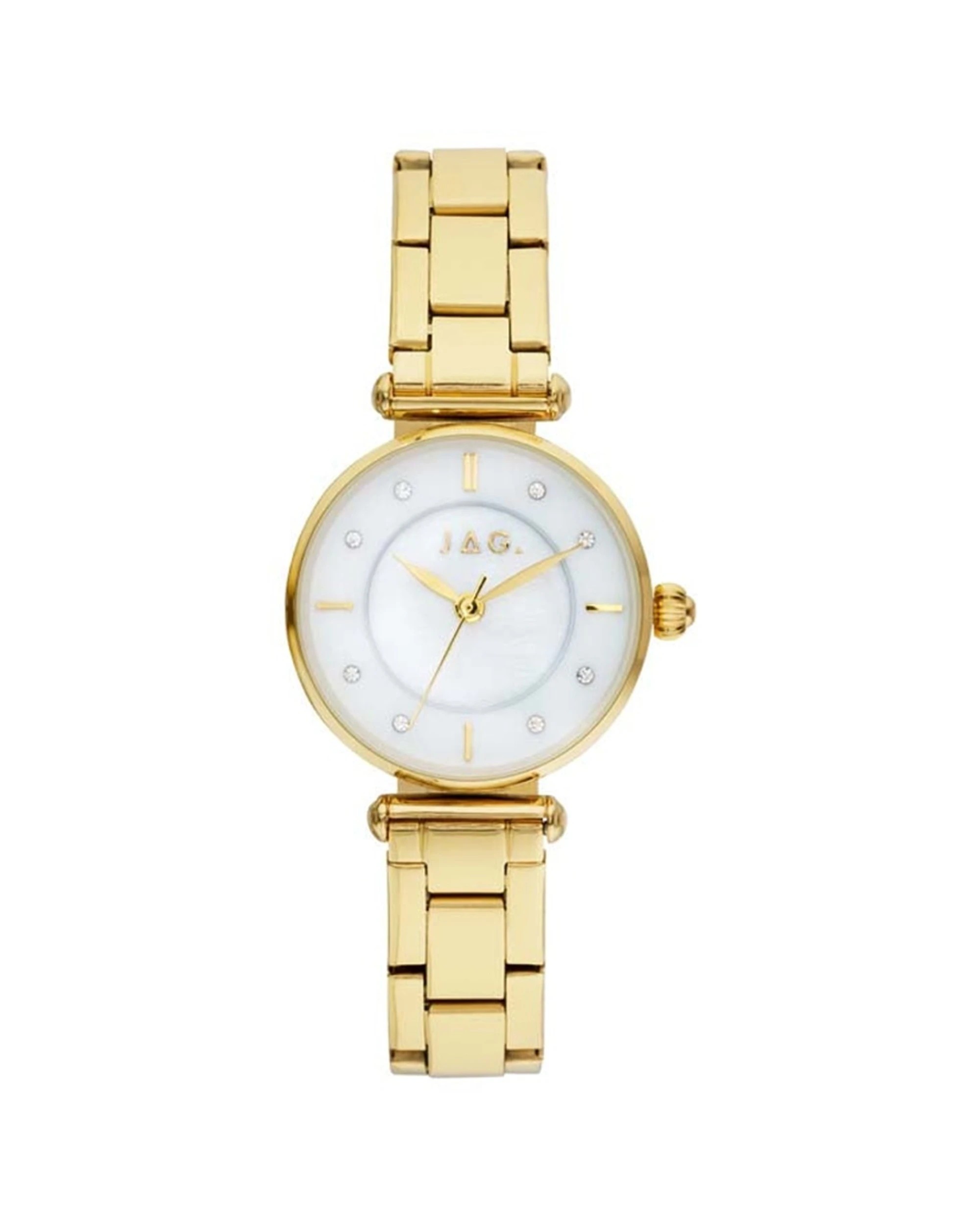 1 JAG Portland Women's Mother Of Pearl Alloy Gold Watch 28mm Stainless Steel, 1 of 2