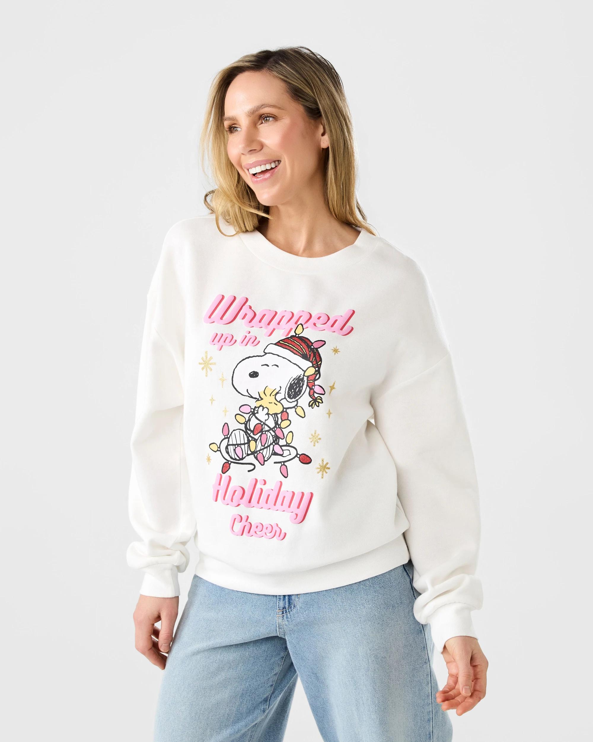 2 Peanuts License Christmas Long Sleeve Sweatshirt Snoopyxmas, 2 of 6
