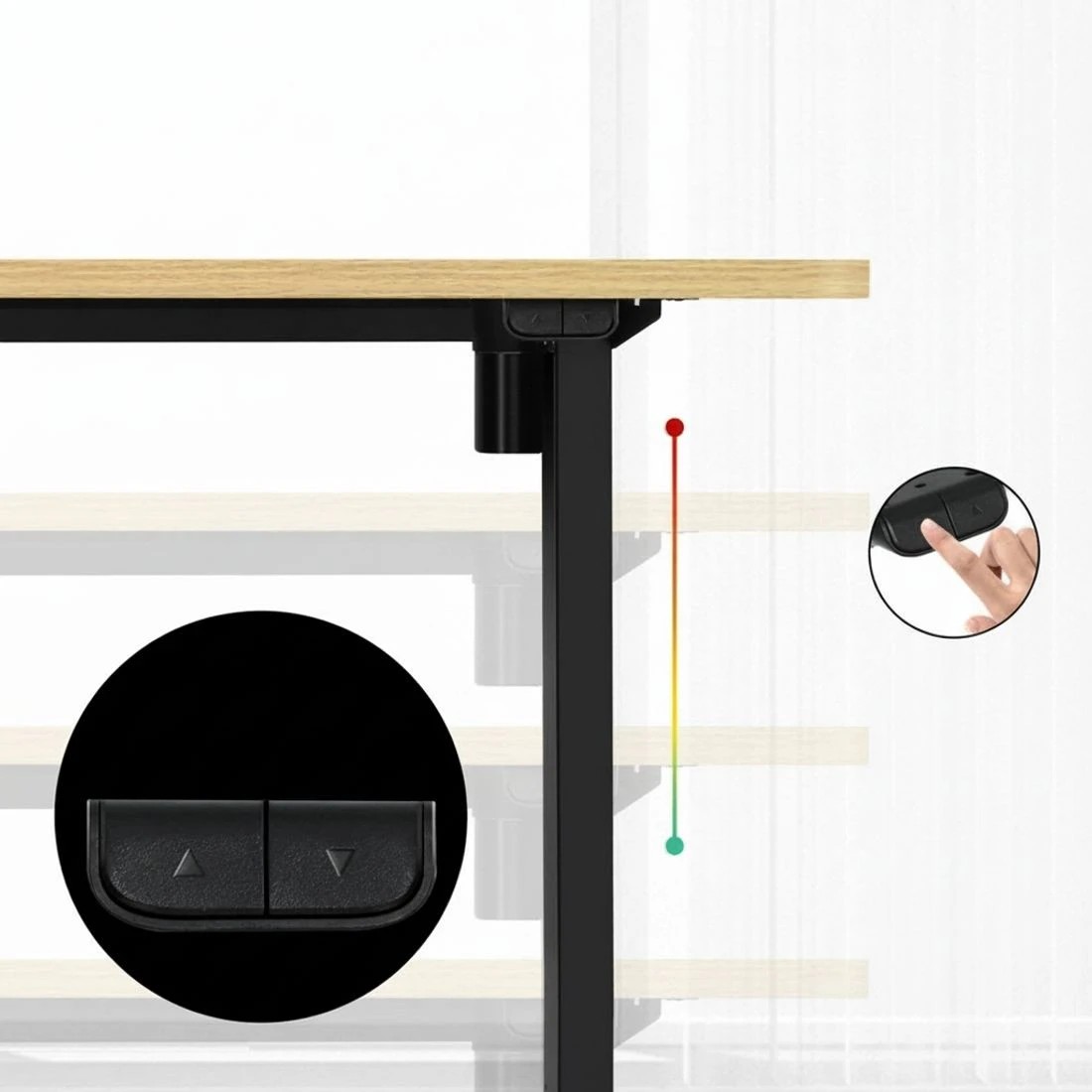 5 Artiss Standing Desk Motorised 140CM - Black, 5 of 6