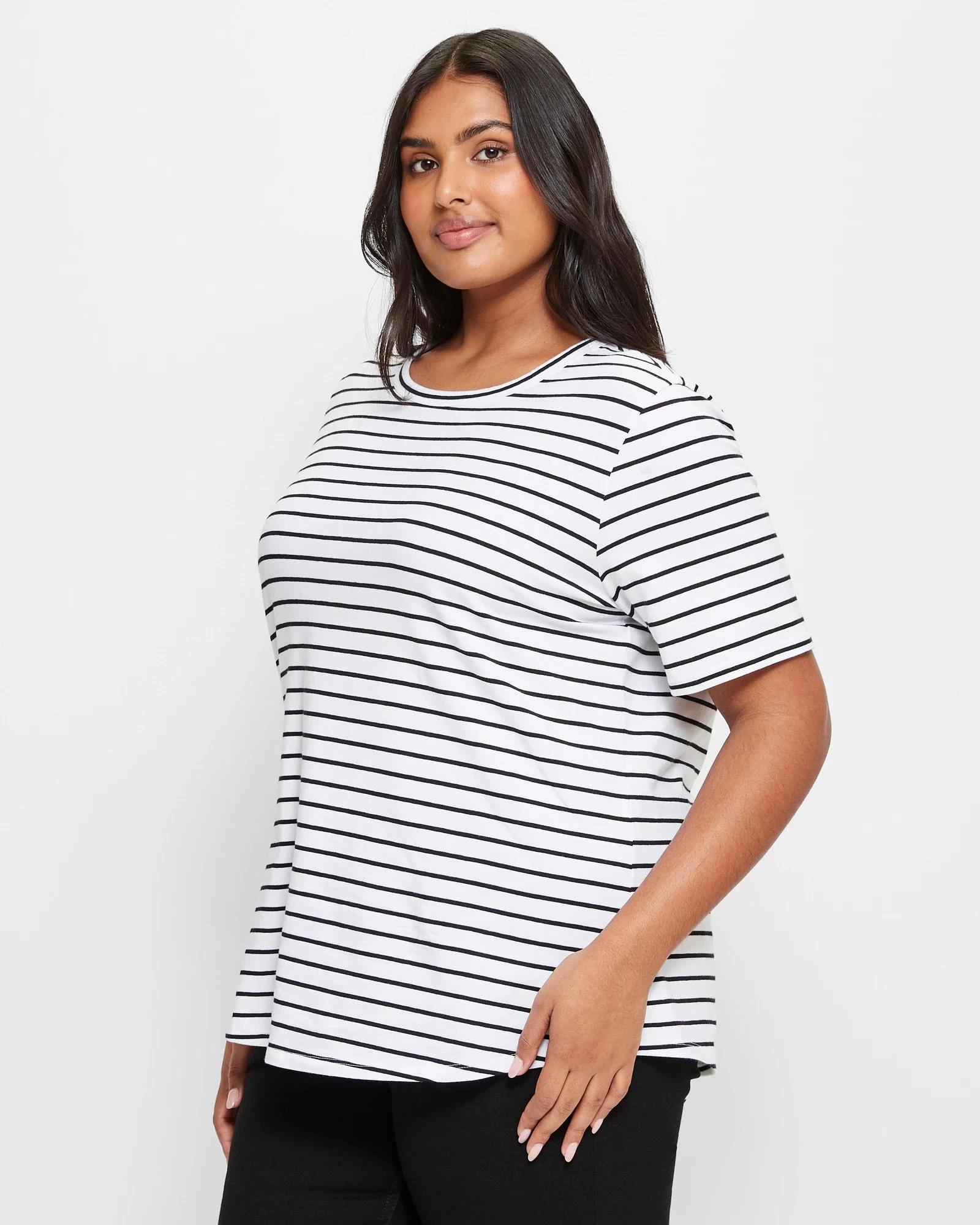 3 Target Plus Size Australian Cotton T-Shirt STRIPE, 3 of 5