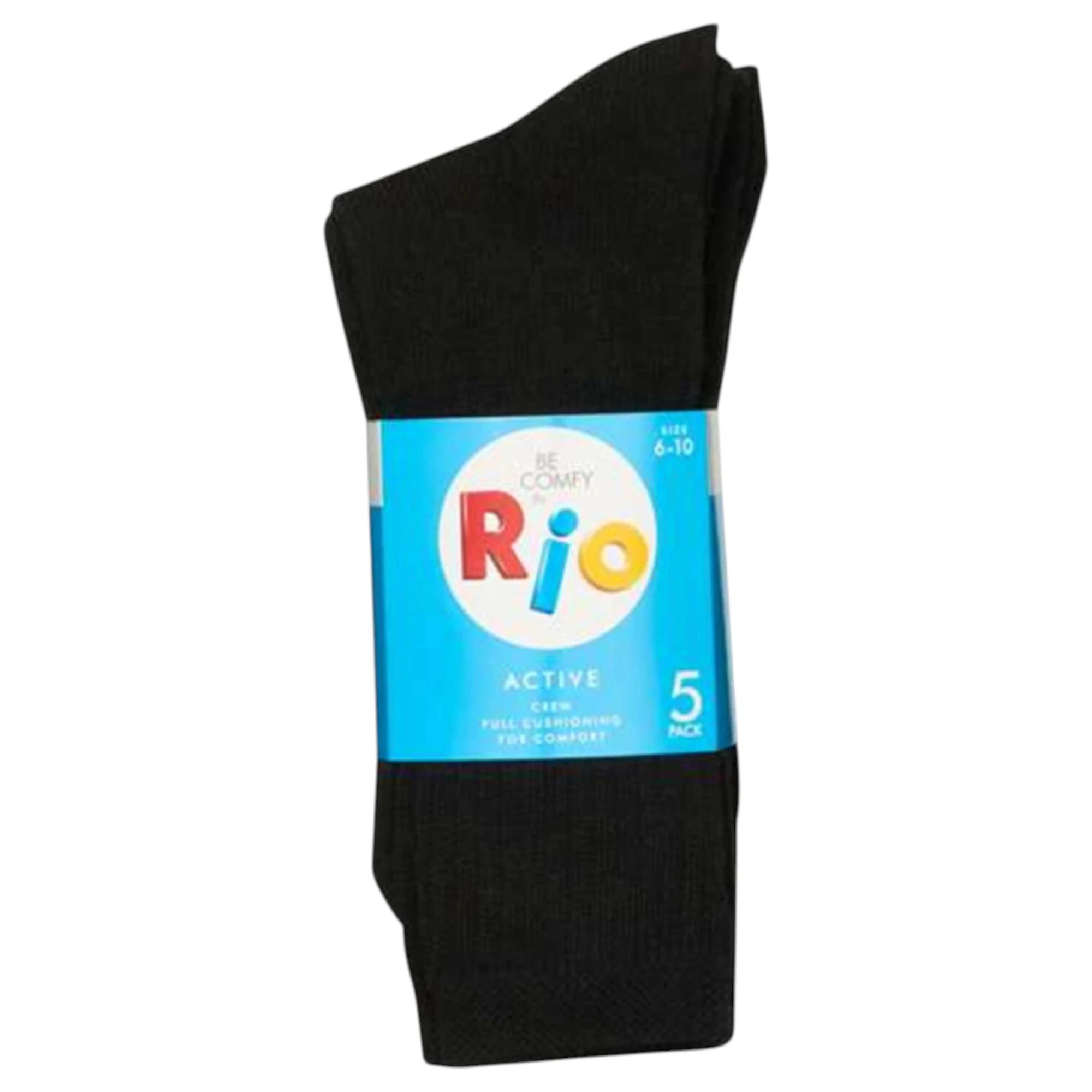 2 Rio 4 Pairs Mens Business Crew Socks BLACK, 2 of 3