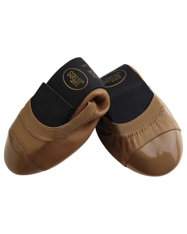 Jiffies Leather Ballet Lauren Womens Dance Flats S