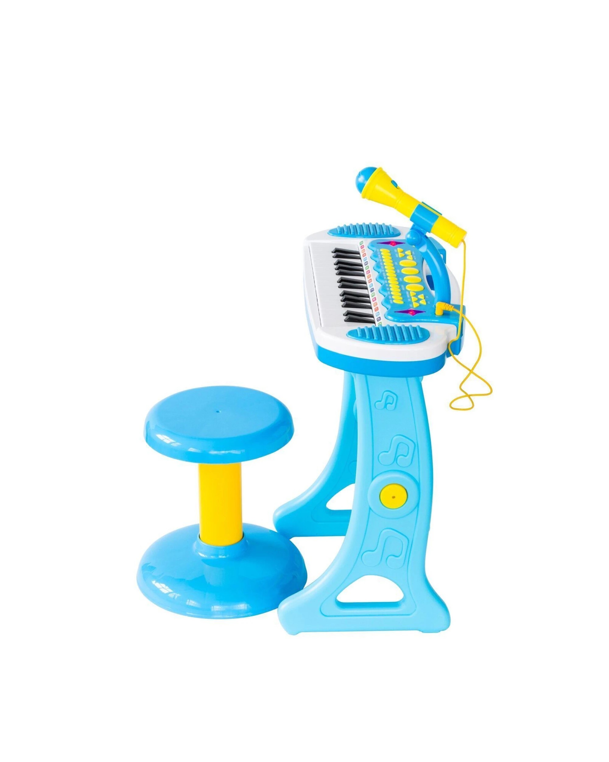 3 Lennox Children's Electronic Keyboard with Stand (Blue) Musical Instrument Toy, 3 of 4