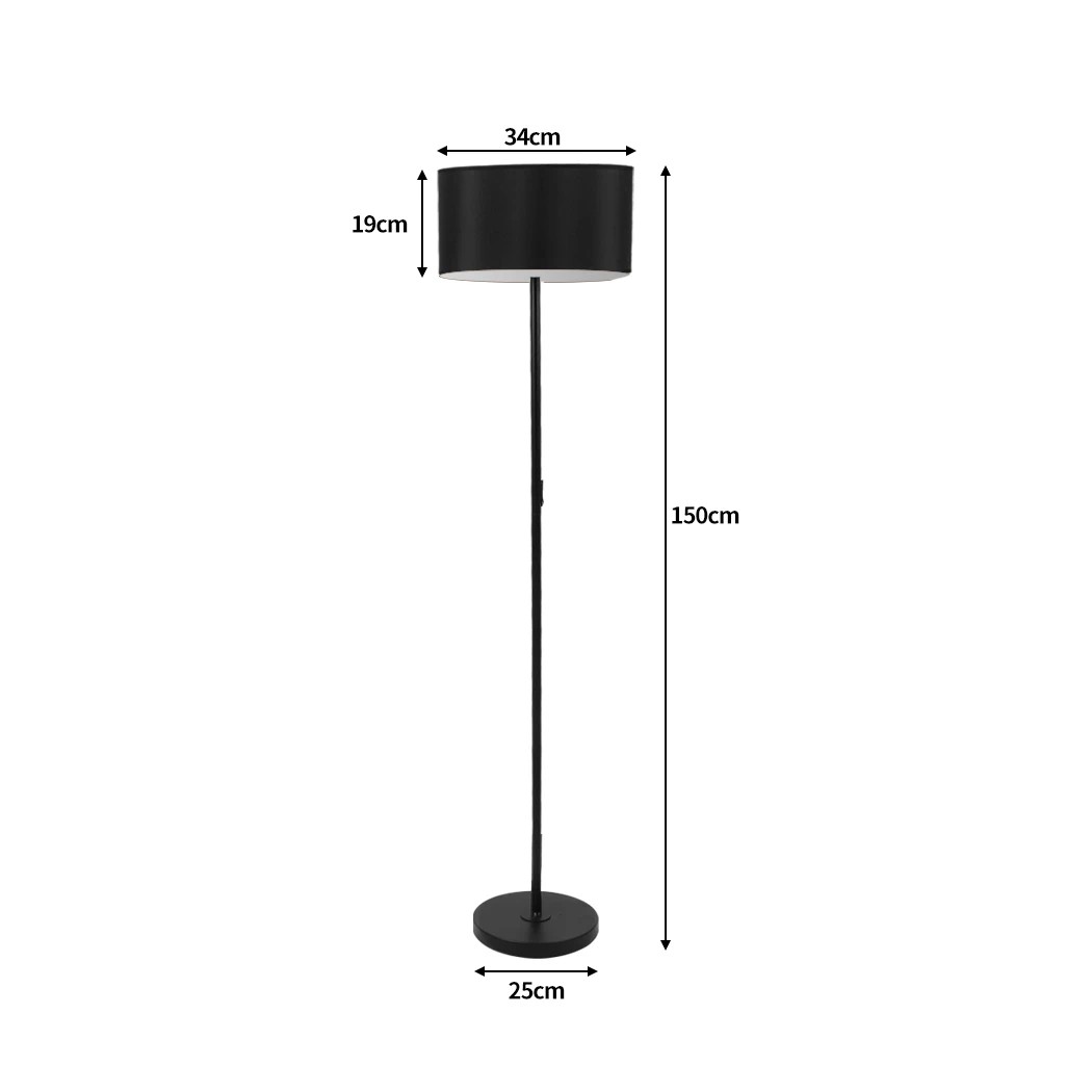 3 Emitto 1.5M Stand Light in Black Stand and Black Lampshade, 3 of 6