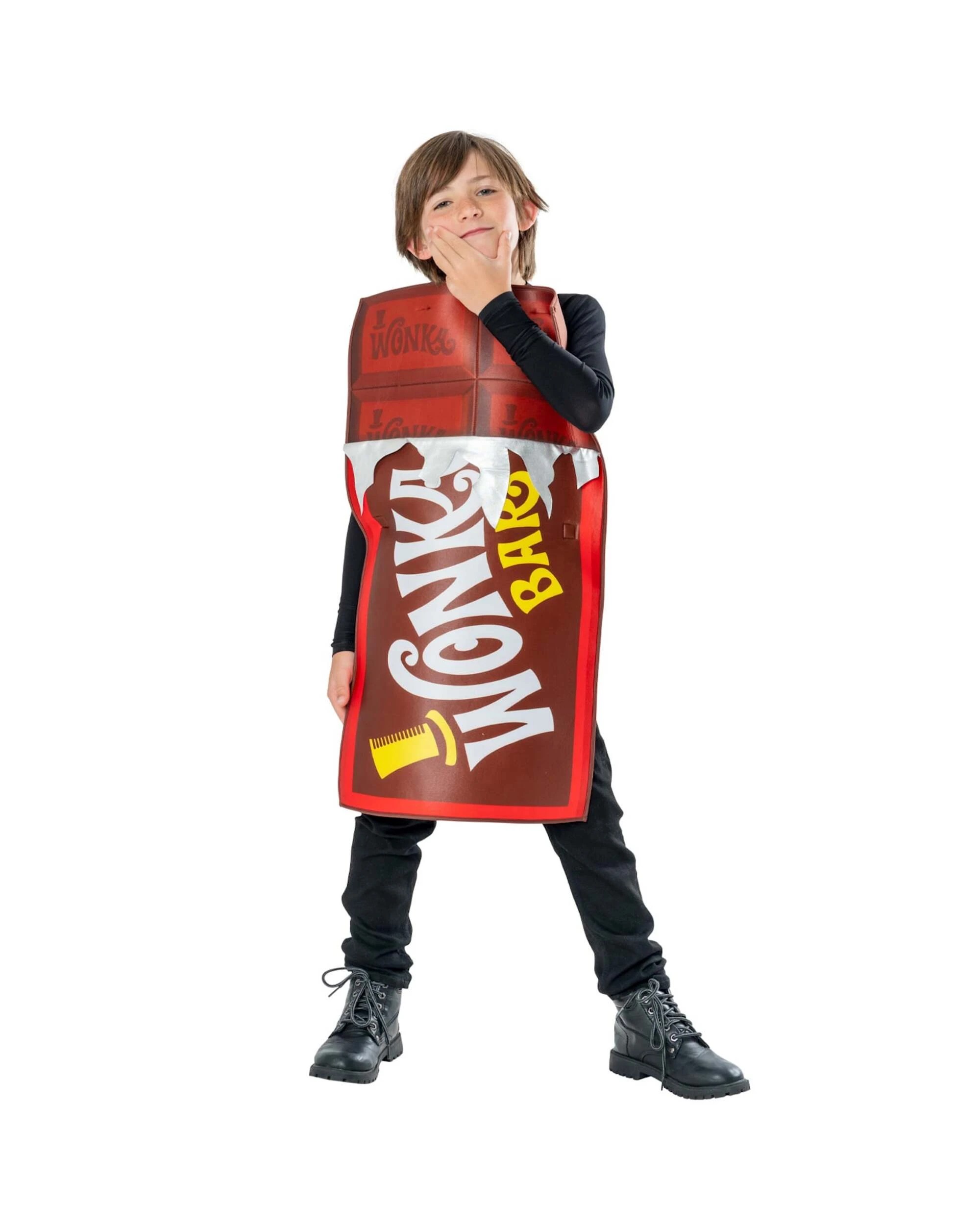 1 Rubies Kids Willy Wonka Chocolate Bar Costume 5 8 Years - 5-8 Years - Purple, 1 of 1