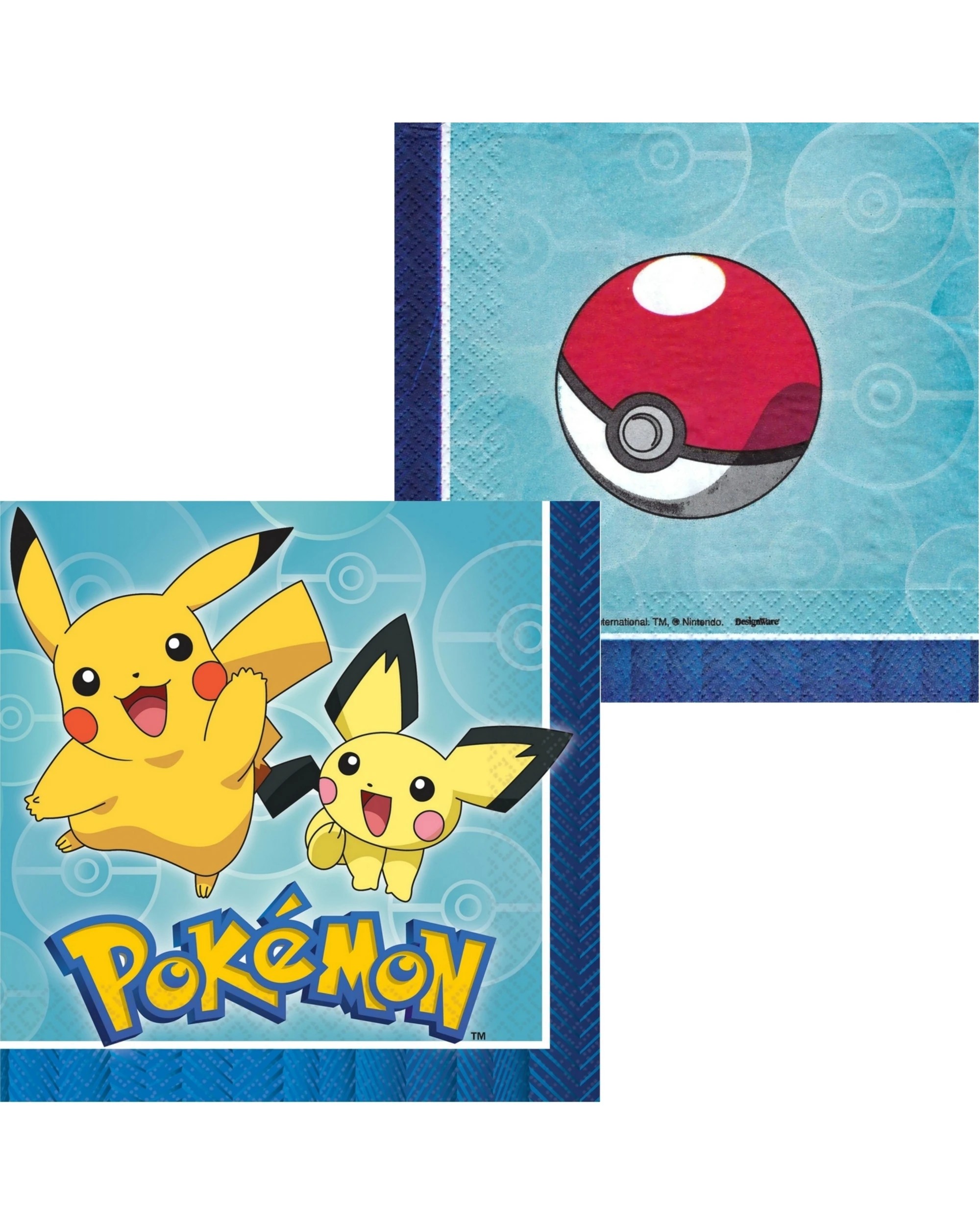1 Pokemon Pokemon Core Large Napkins Serviettes Pack of 16, 1 of 1