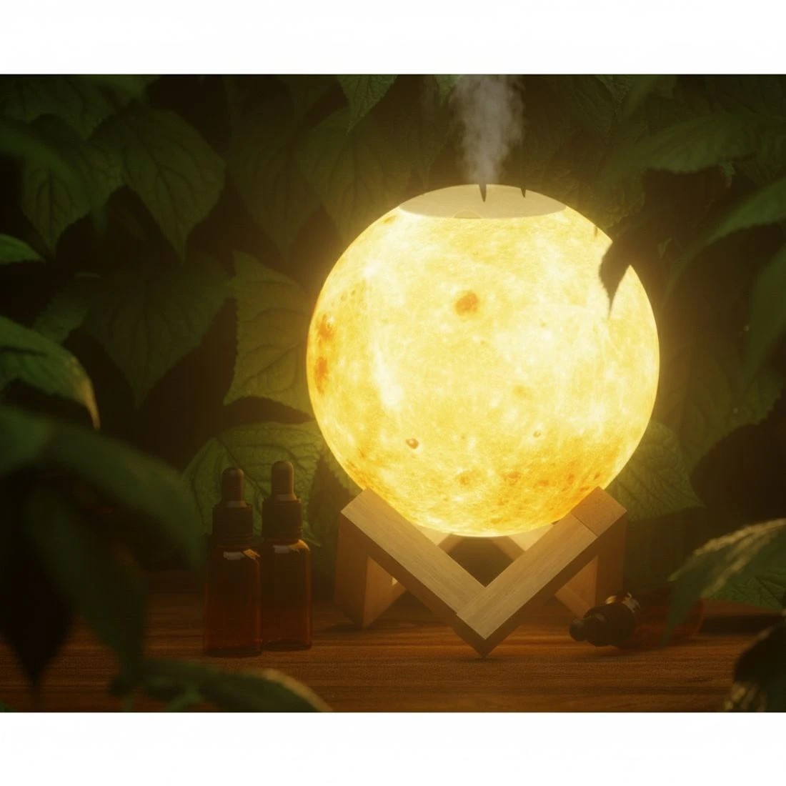 5 Devanti Aroma Diffuser Aromatherapy Moon Lamp 880ml - Yellow, 5 of 6