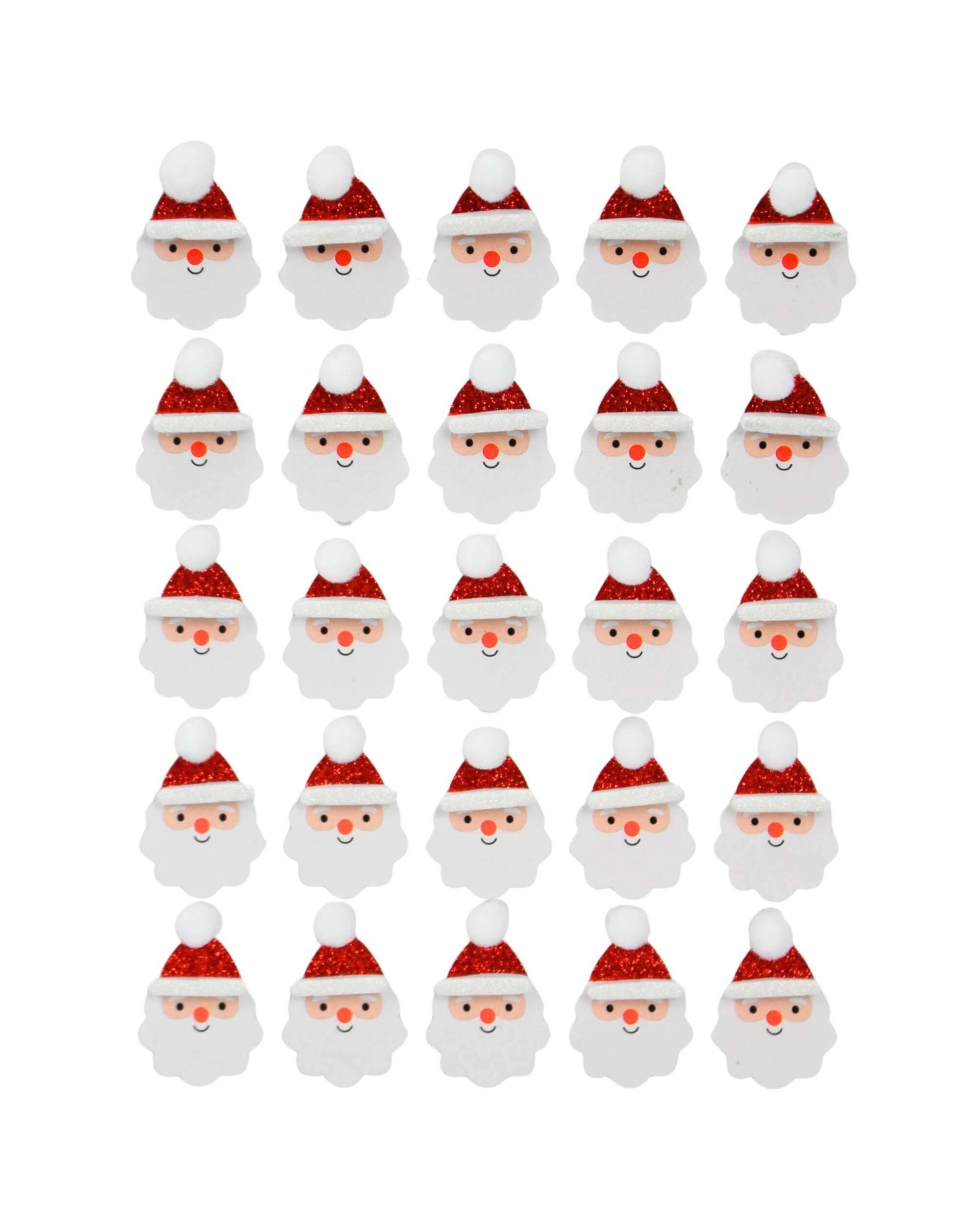 1 Artwrap Father Christmas Stickers Pack of 25 - Multi, 1 of 4