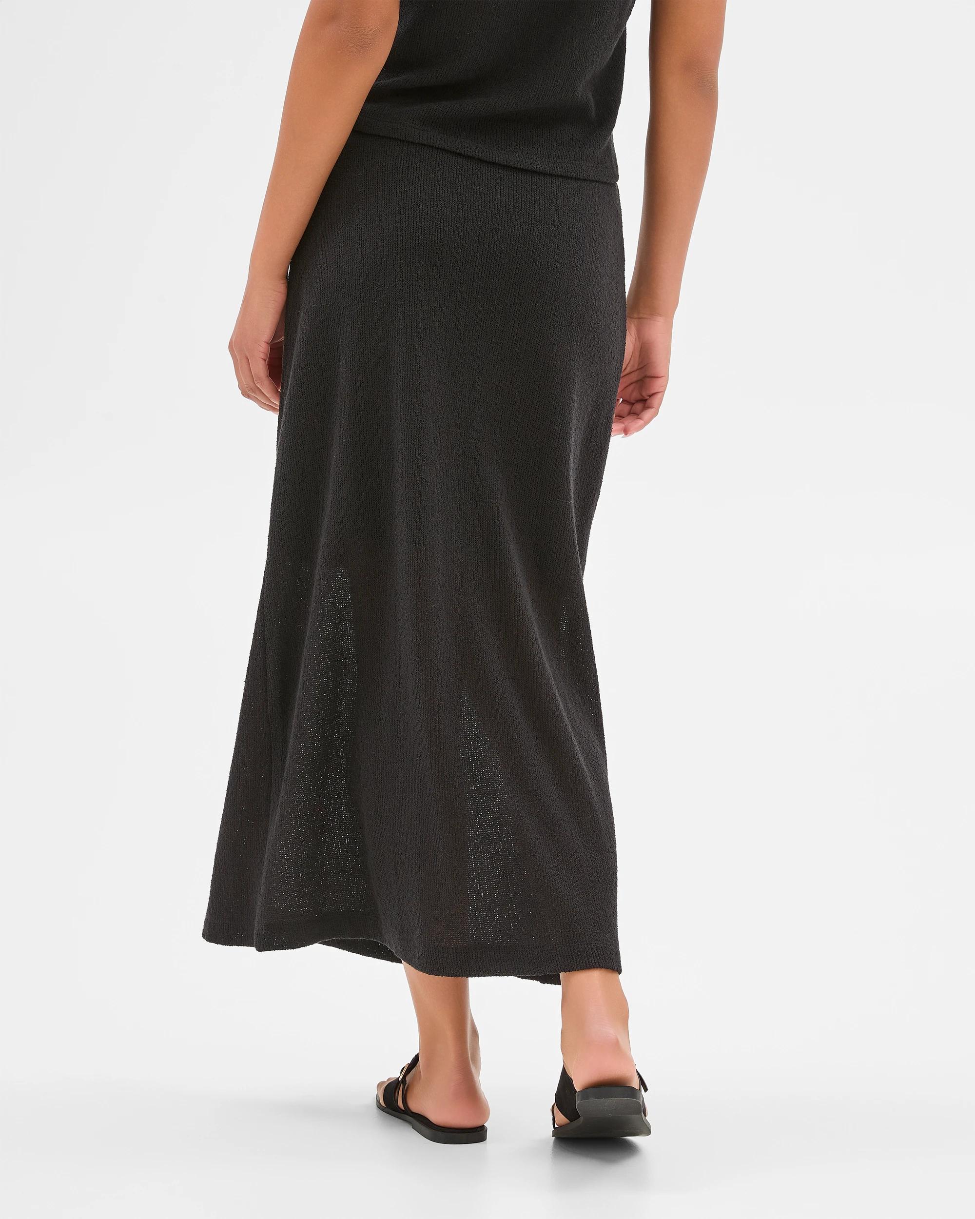5 Target Textured Midi Skirt BLACK, 5 of 6