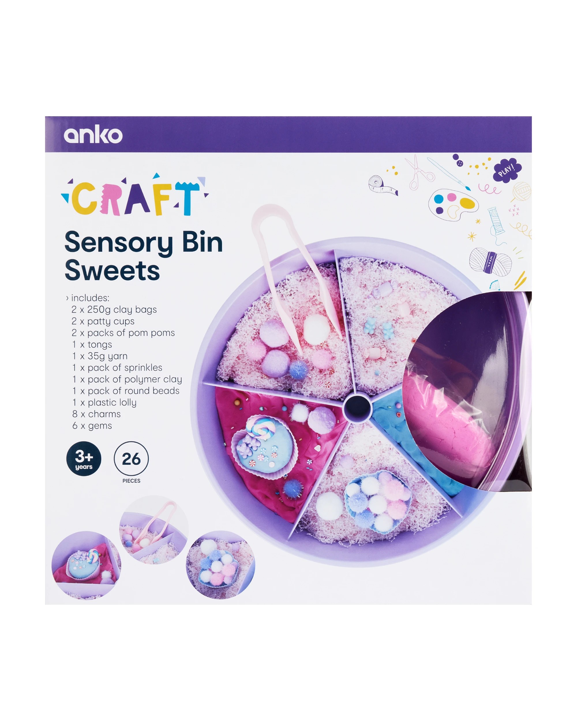 1 26 Piece Sensory Bin - Sweets, 1 of 2