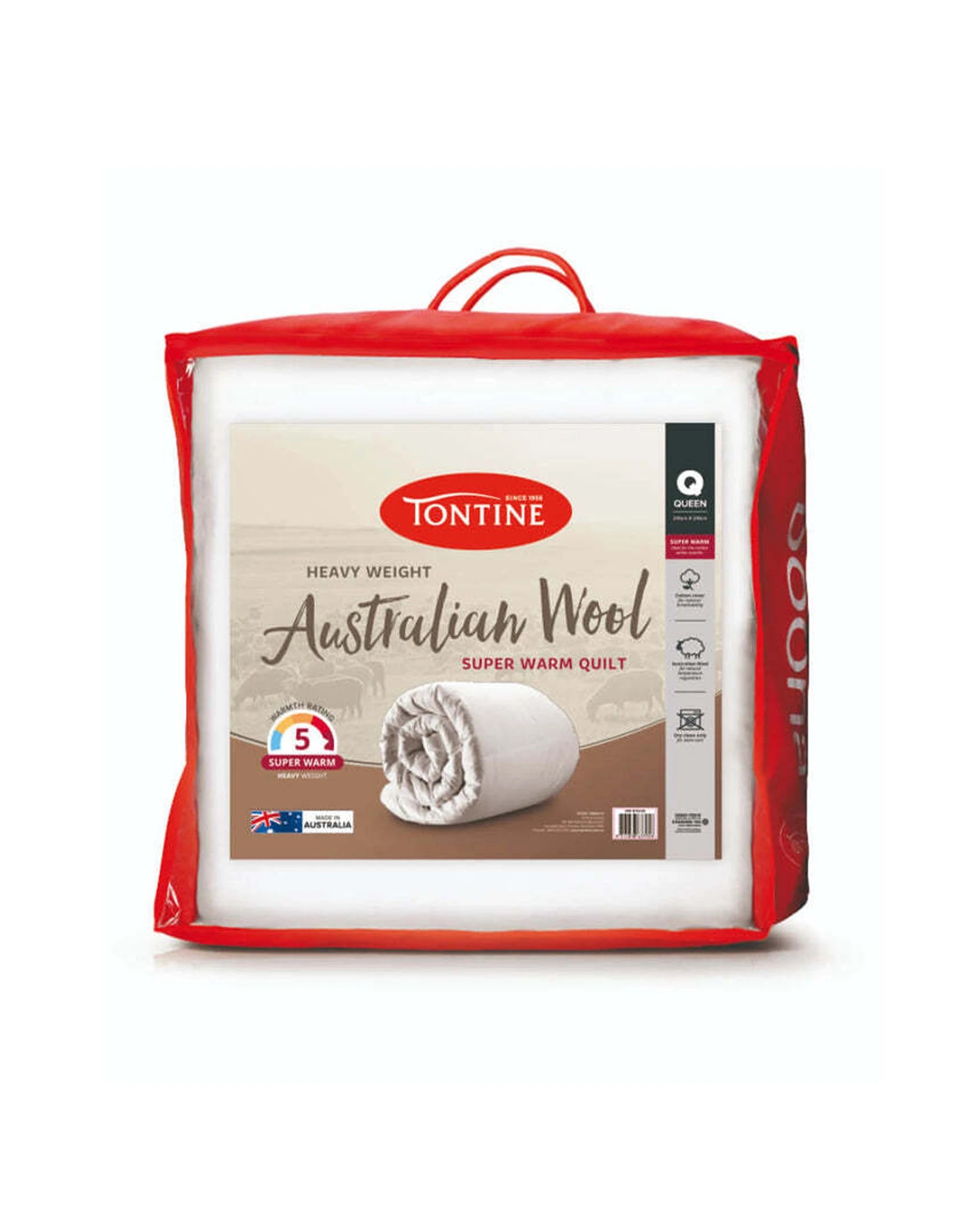 1 Tontine Australian Wool Single Super Warm Quilt Winter Bedding Soft Cotton Cover.
 - Single Bed
 - White, 1 of 5