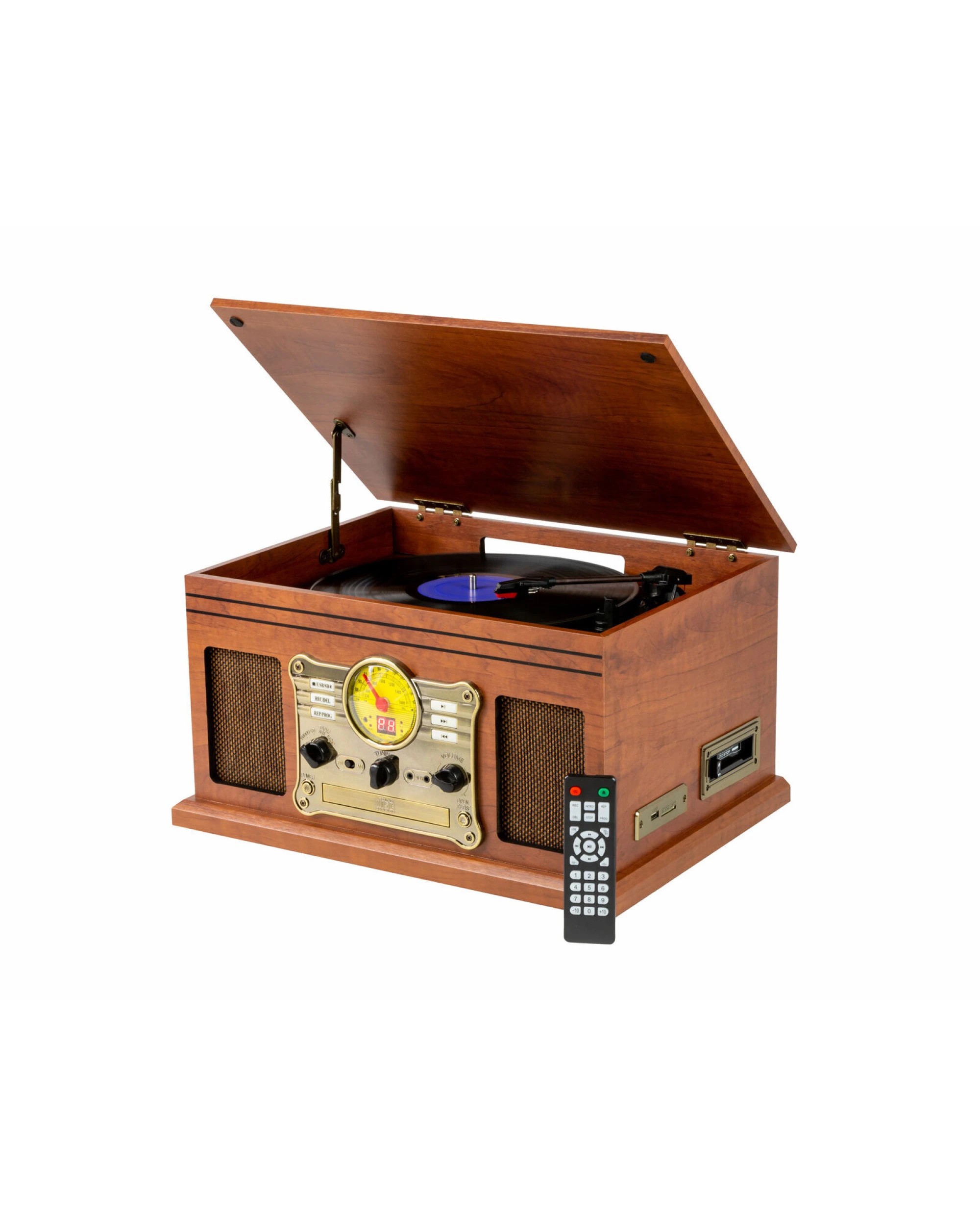 4 Lenoxx Retro Music Centre with Vinyl, CD Player & Wireless Streaming, 4 of 7