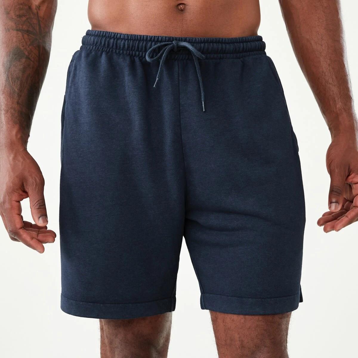 1 Active Mens Washed Terry Shorts Shade Navy, 1 of 7