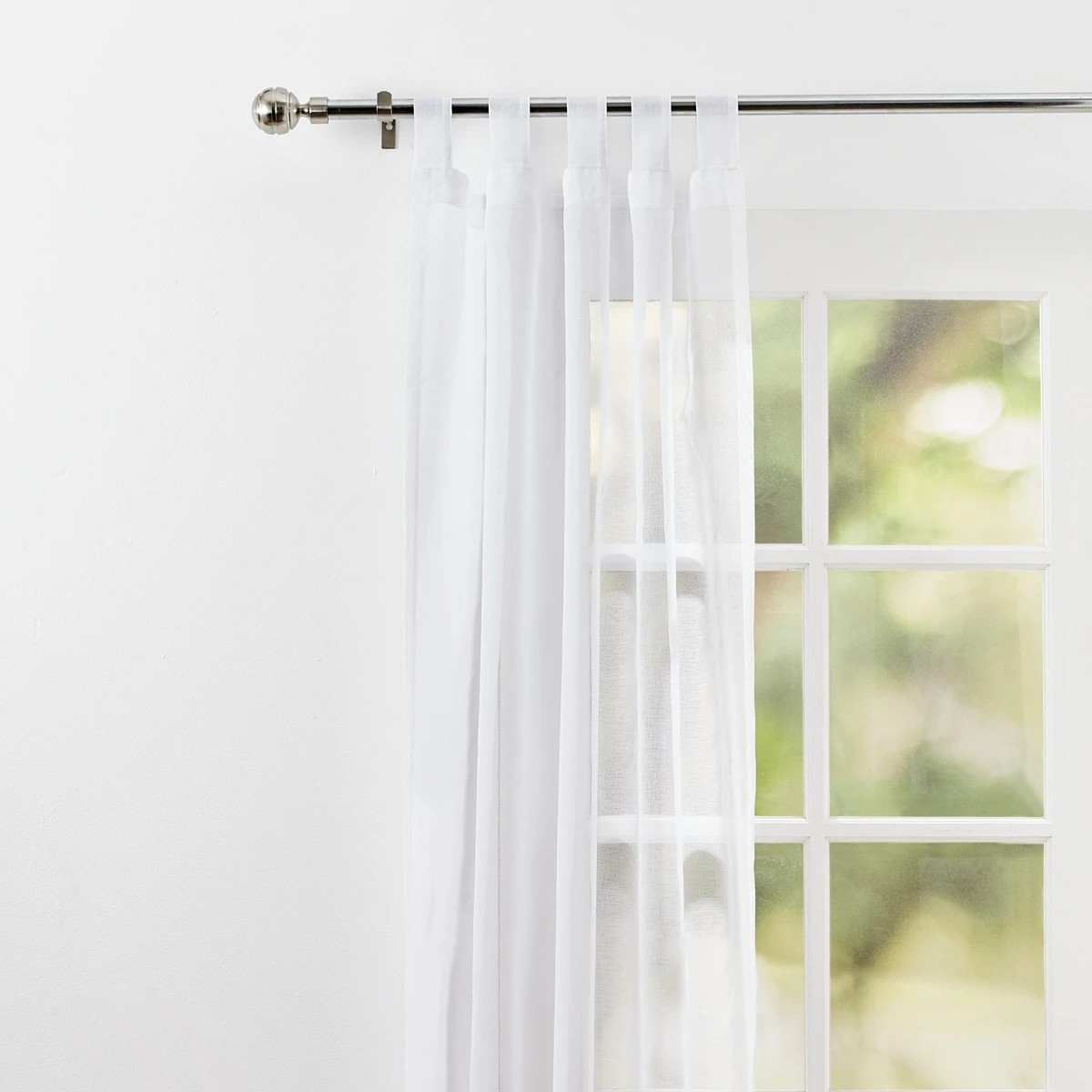 2 Toulouse Voile Tab Top Curtain White, 2 of 7
