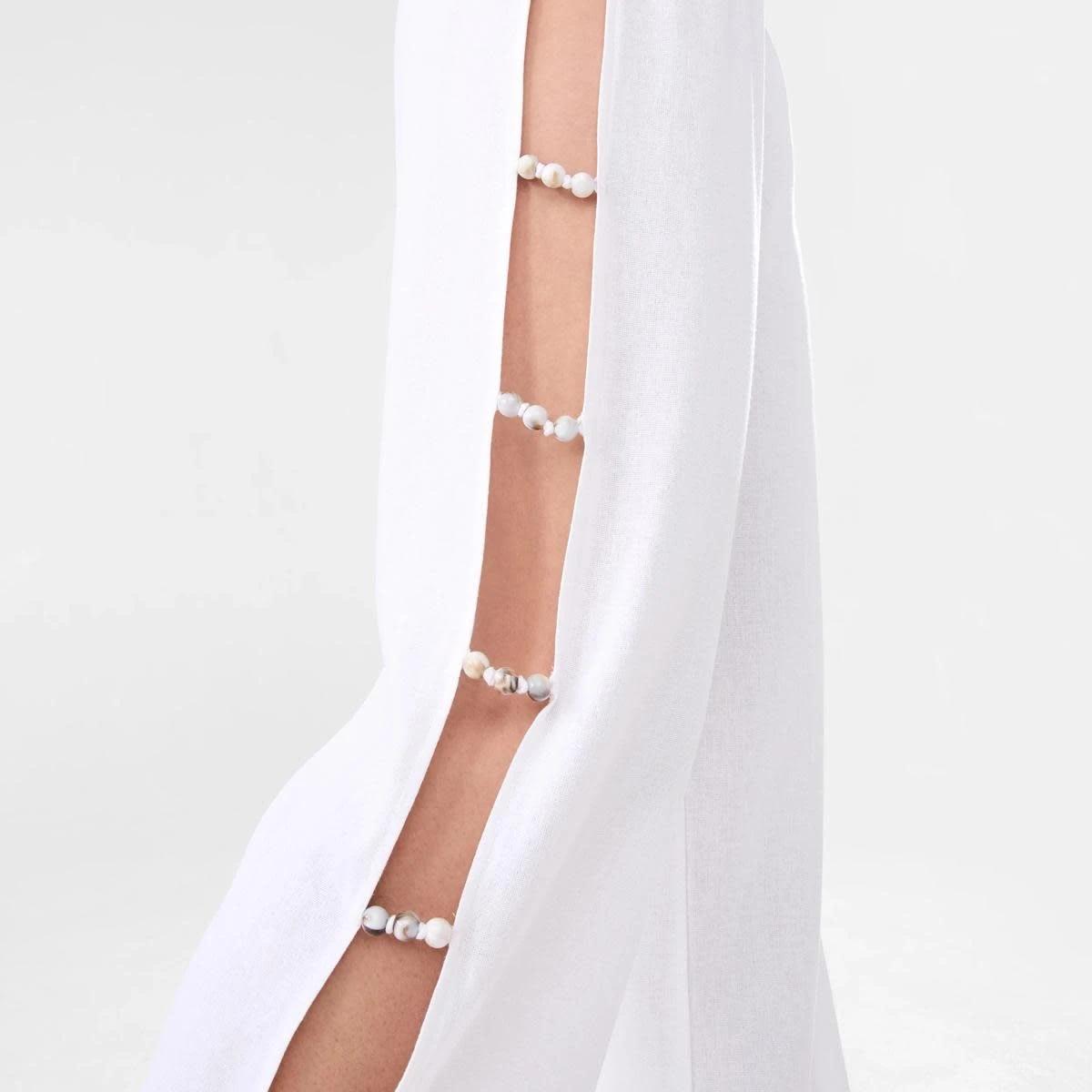 7 Linen Blend Beaded Pants White, 7 of 10