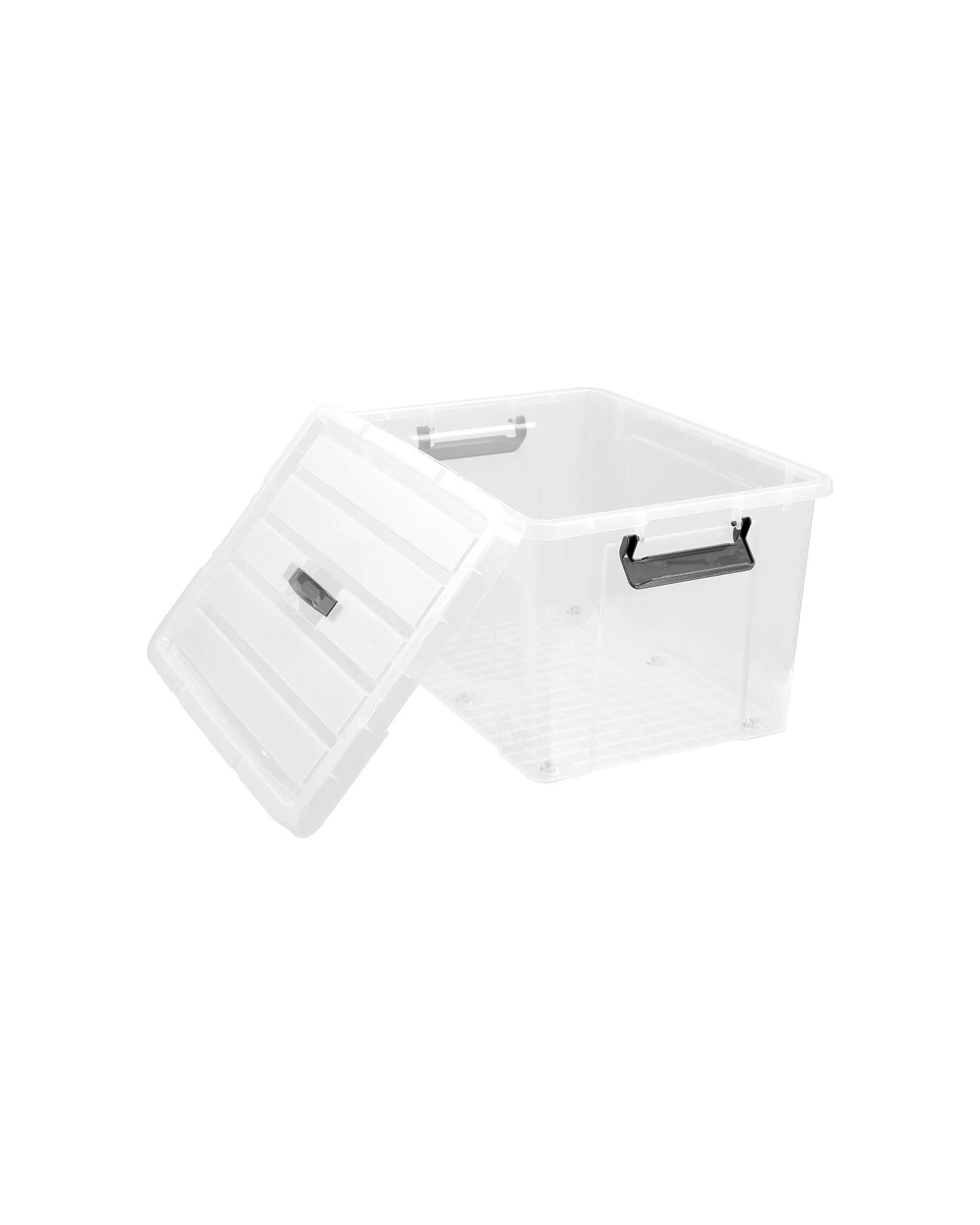 4 BOXSWEDEN Dura 59cm 65L Carry Box With Wheels Lid Secure Lock Durable Plastic
 - white, 4 of 5