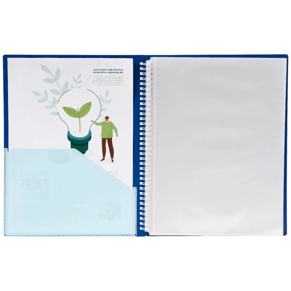 5 Otto A4 Fixed Display Book 20 Pockets Navy, 5 of 5