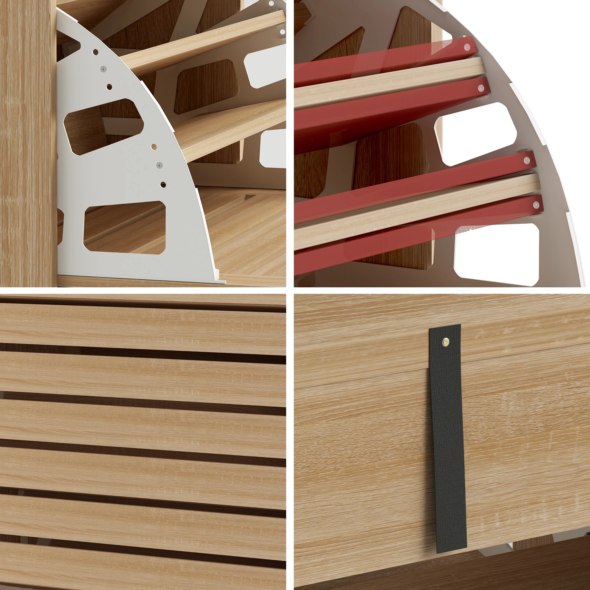 5 Artiss 2x Shoe Cabinet Storage Organiser 3 Flip Drawer Ventilated Slatted Hallway - Natural, 5 of 7
