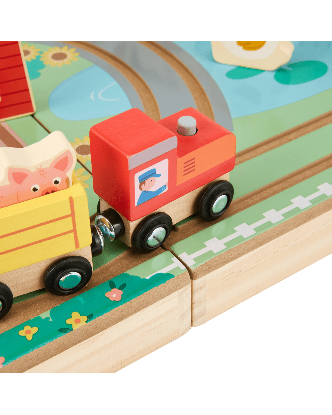 5 17 Piece Wooden Take Along Train Set, 5 of 8