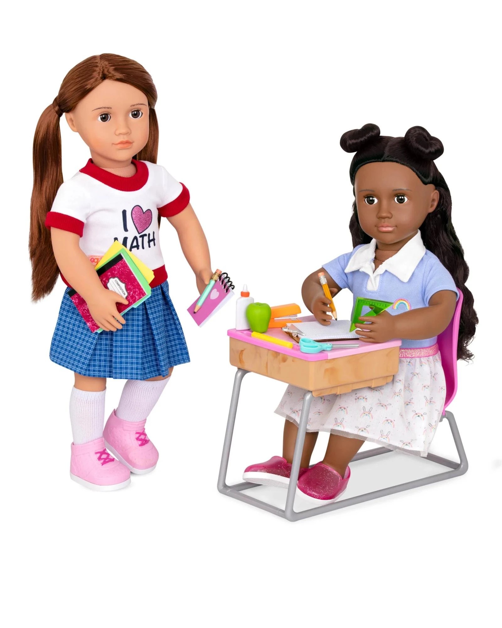 2 Our Generation Flying Colours School Desk & Supplies Set for 18-inch Dolls - Multi, 2 of 7