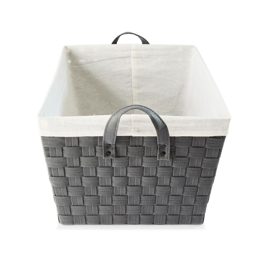 6 Non Woven Charcoal Basket with Liner - Large, Grey, 6 of 8