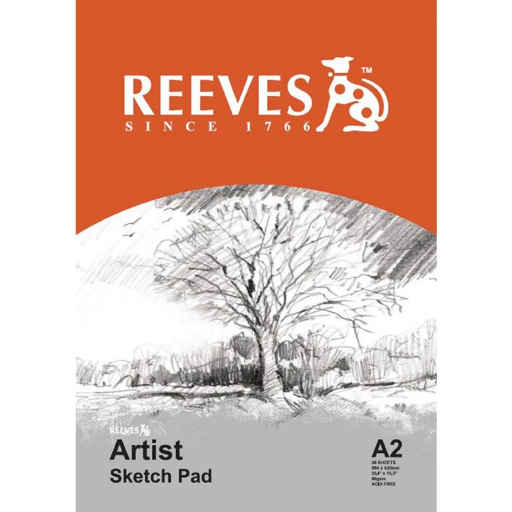 2 Reeves Artist Sketch Pad 90gsm 30 Sheets A2, 2 of 2