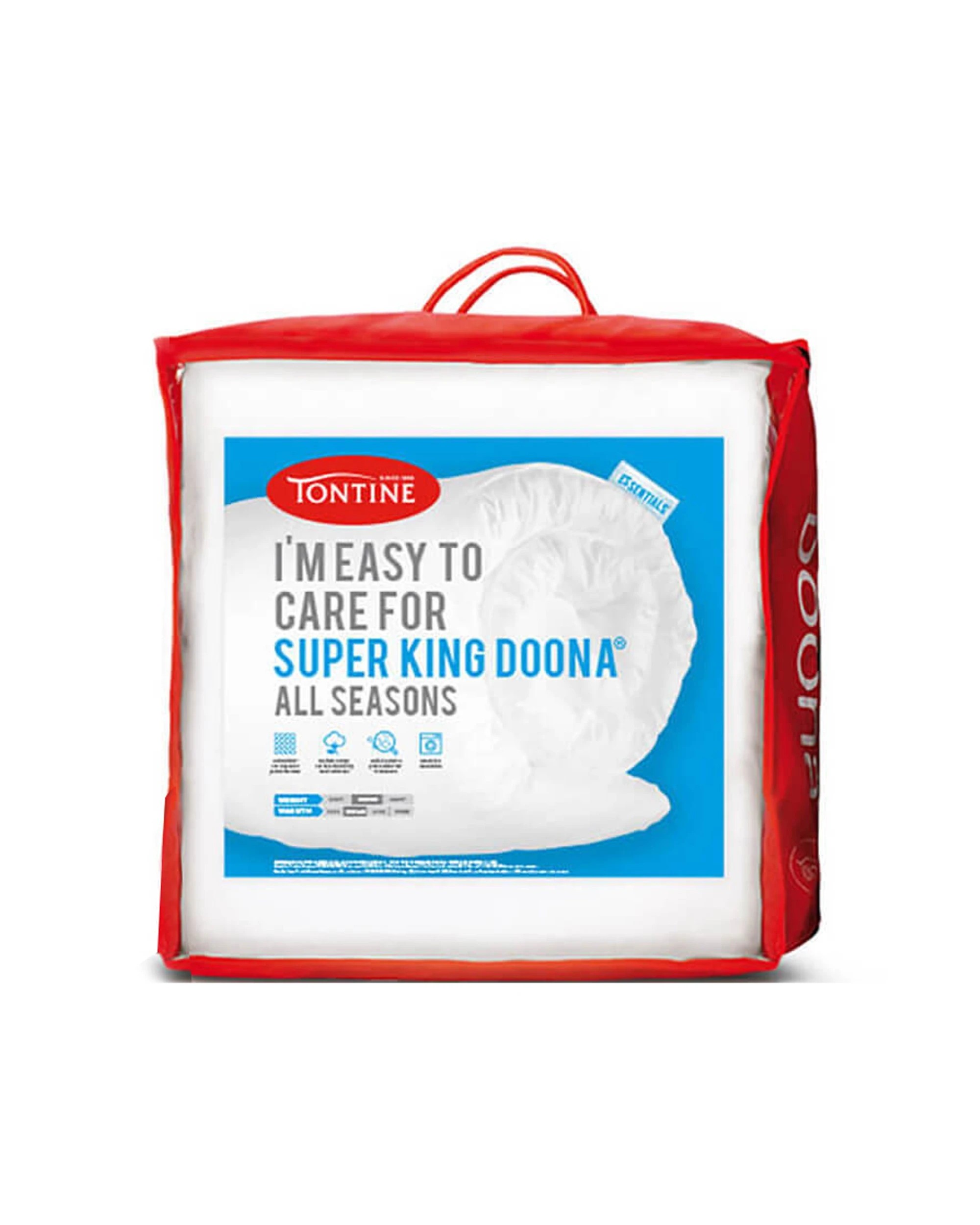 2 Tontine All Seasons Super King Bed Doona Cotton Quilt Cover Machine Washable - Super King Bed - White, 2 of 3