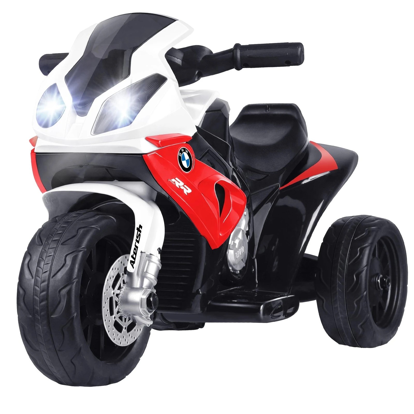6 BMW Kids Ride On Car Motorbike S1000RR Licensed Electric Toys Police Bike - White Red, 6 of 8