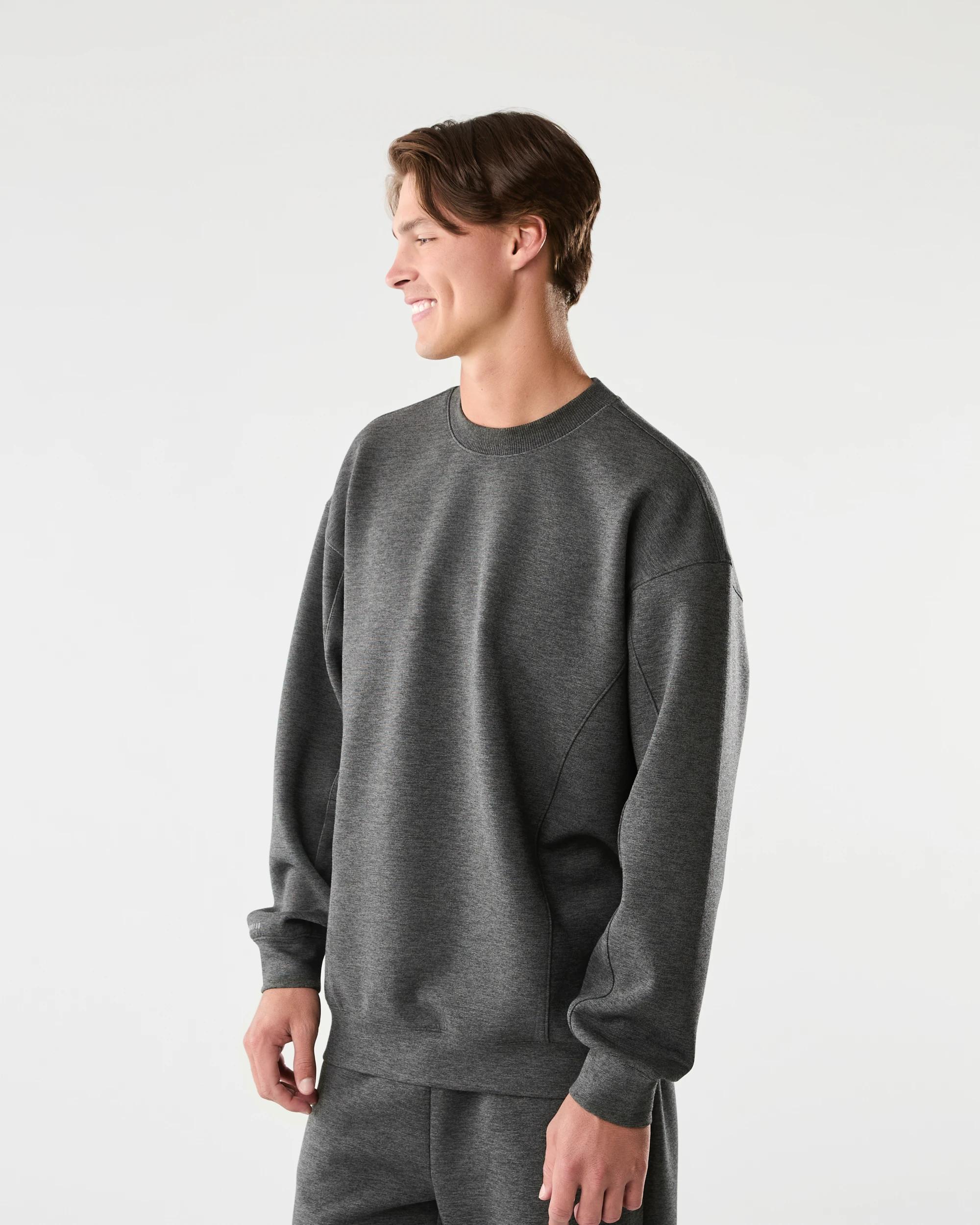 2 Active Mens Relaxed Scuba Crew Neck T-shirt Char Marle, 2 of 8